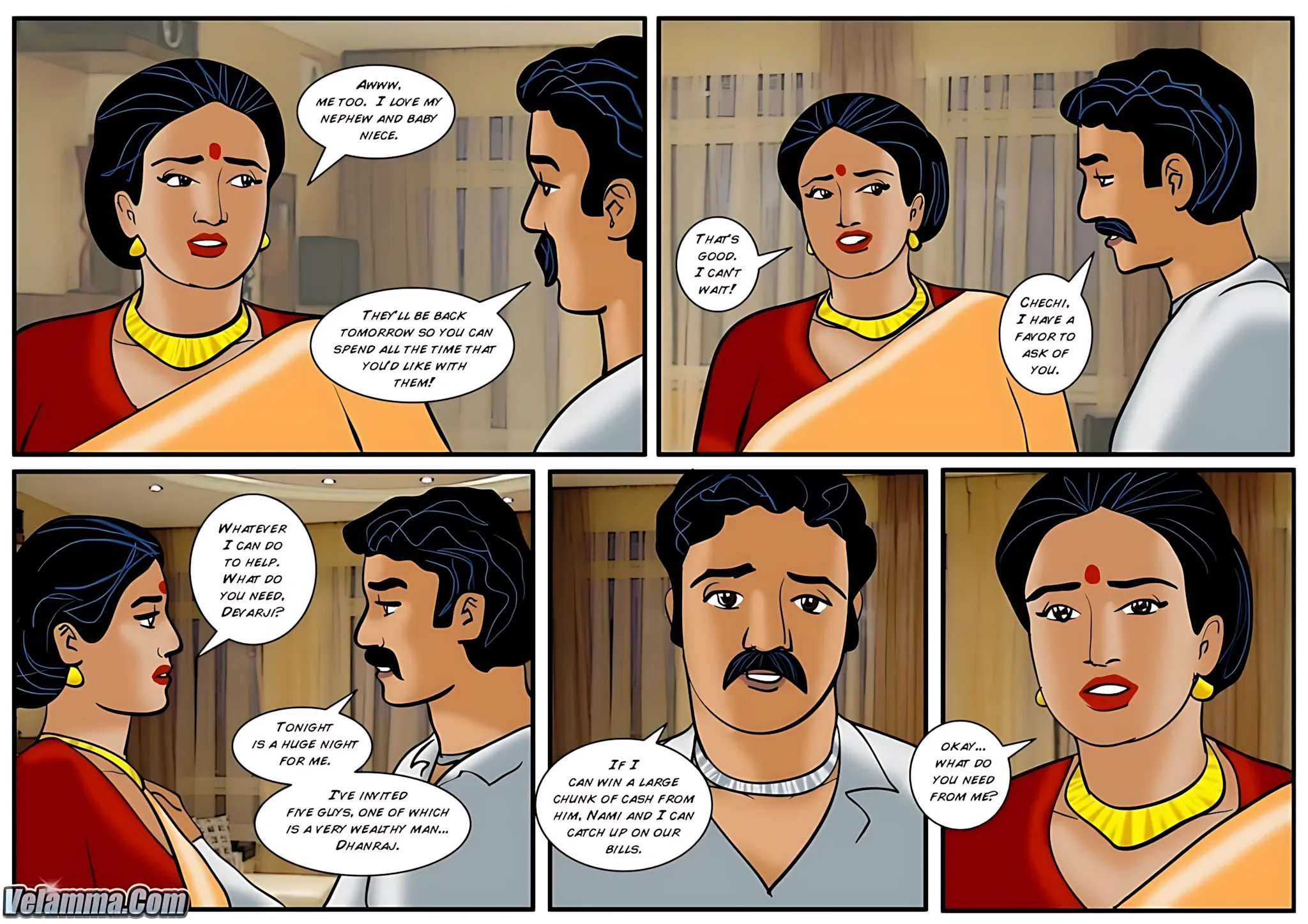 Velamma All Episodes Comics - 39 . Velamma - Episode 39 - When It Comes To This Sexy Poker Game Vela Is All In! - Page 4
