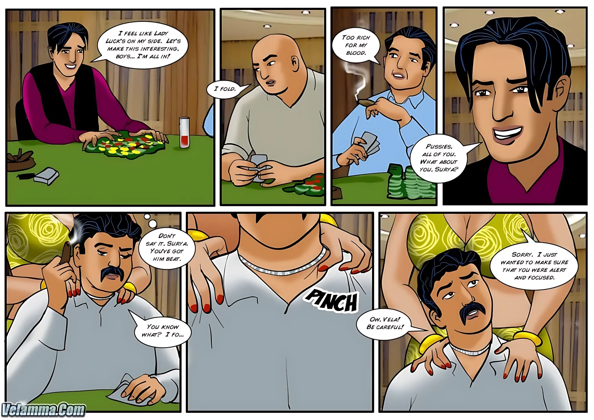 Velamma All Episodes Comics - 39 . Velamma - Episode 39 - When It Comes To This Sexy Poker Game Vela Is All In! - Page 14