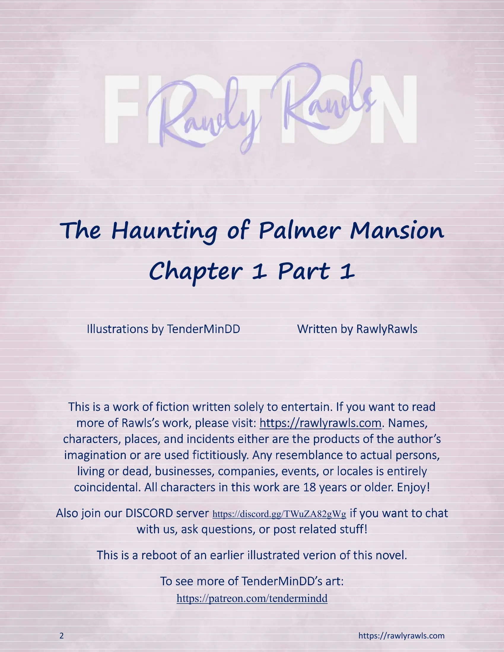 The Haunting Of Palmer Mansion [RawlyRawls] - 1 . The Haunting Of Palmer Mansion - Chapter 1 Part 1 [TenderMindd ] - Page 2