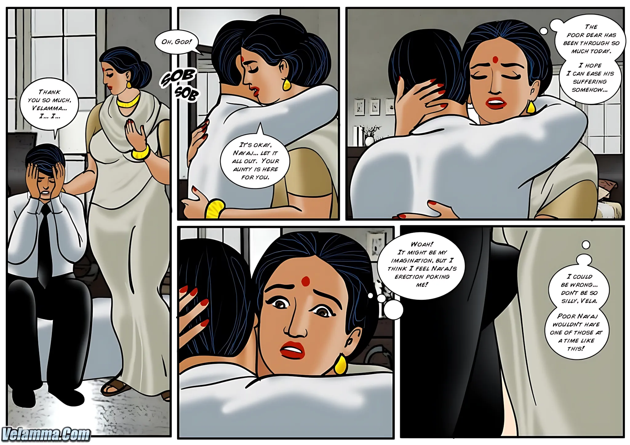Velamma All Episodes Comics - 33 . Velamma - Episode 33 - The Funeral - Page 7
