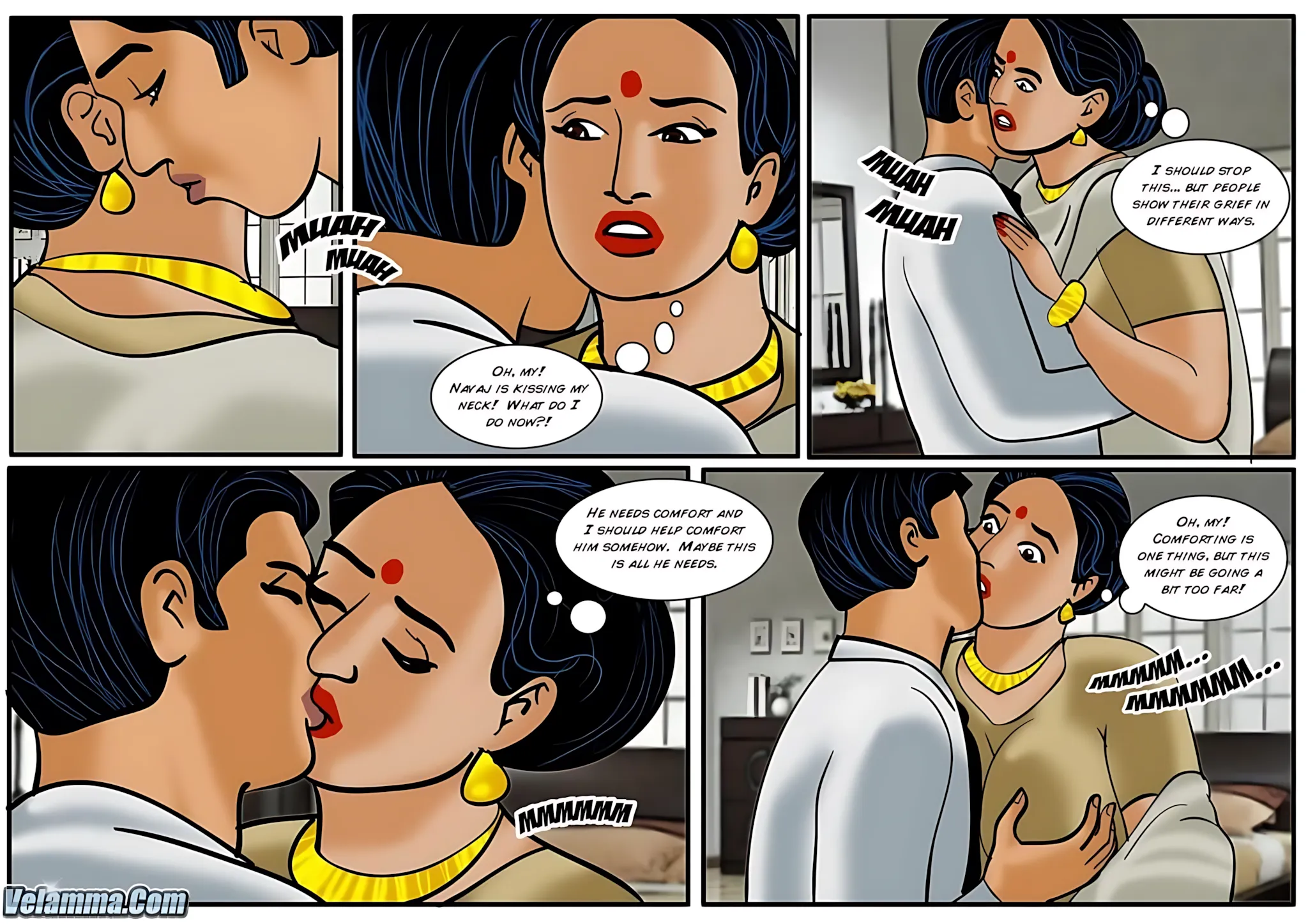 Velamma All Episodes Comics - 33 . Velamma - Episode 33 - The Funeral - Page 8