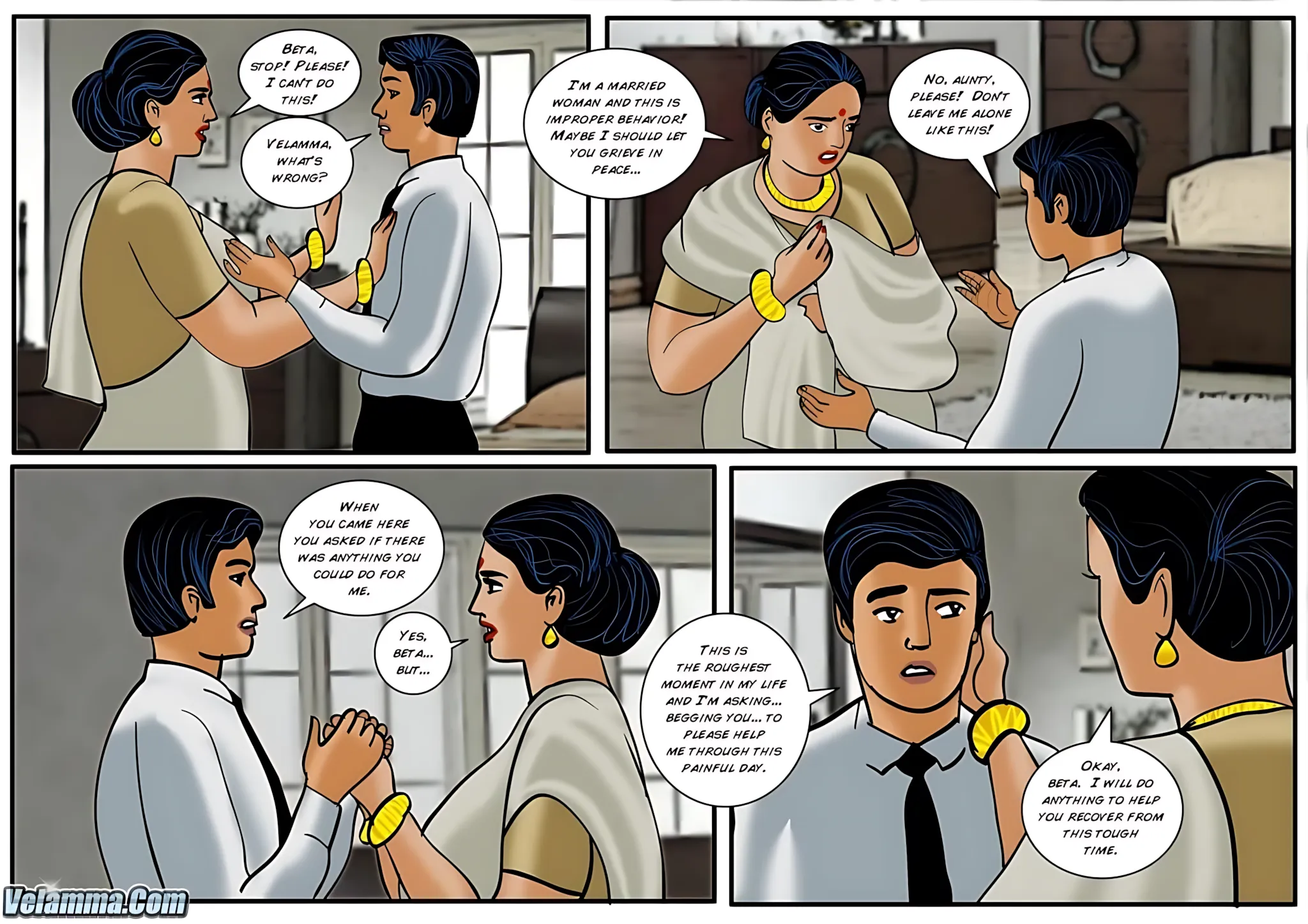 Velamma All Episodes Comics - 33 . Velamma - Episode 33 - The Funeral - Page 9