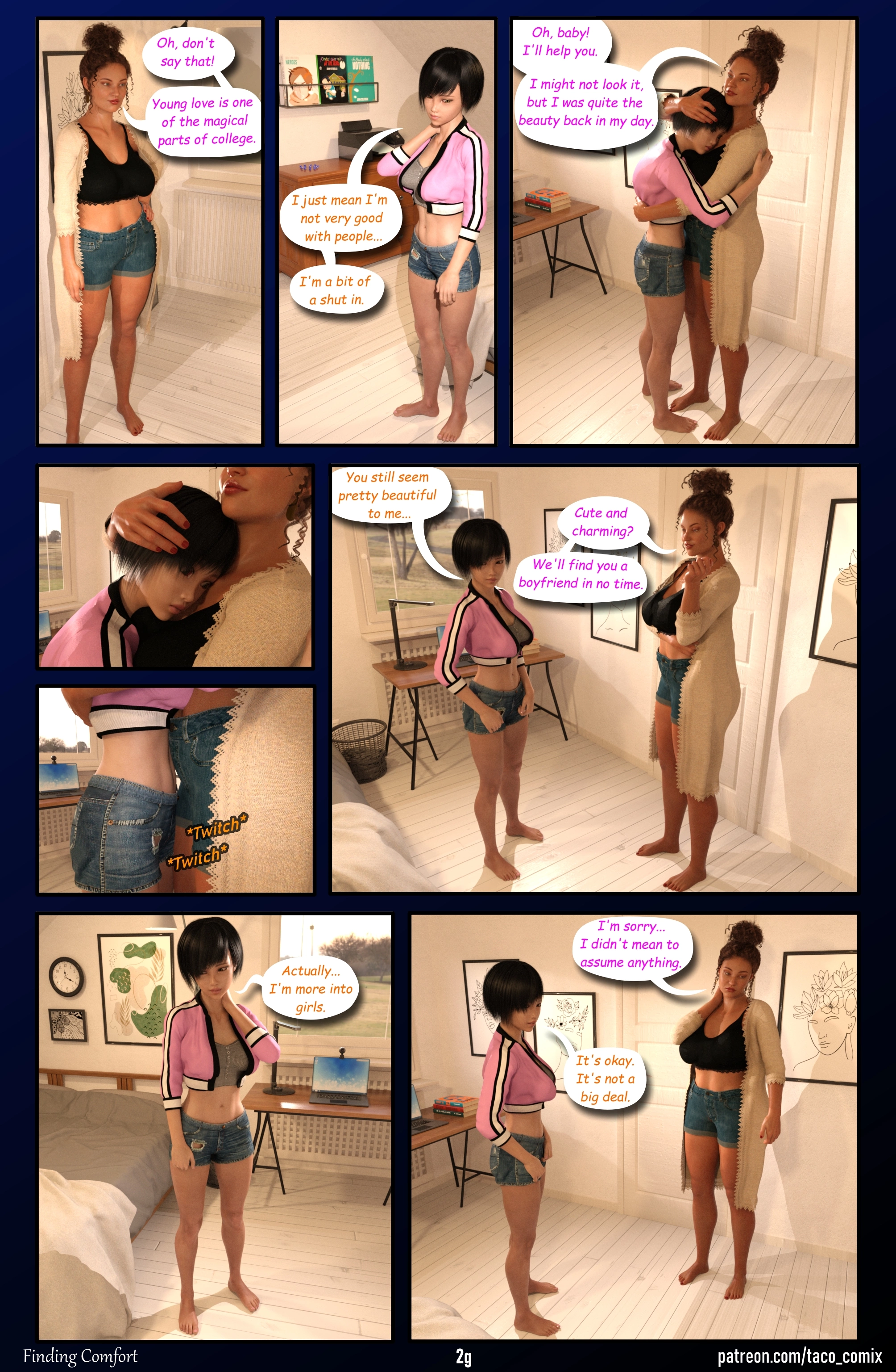 Finding Comfort Lesbian [Taco Comix] - Finding Comfort Lesbian - Page 3