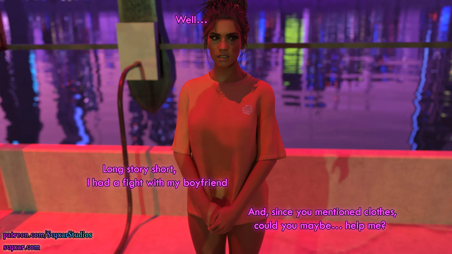 Once You Go Black, You Never Go Back (Cyberpunk) - 6 . Once You Go Black, You Never Go Back - Chapter 6 [Scyxar Studios] - Page 34
