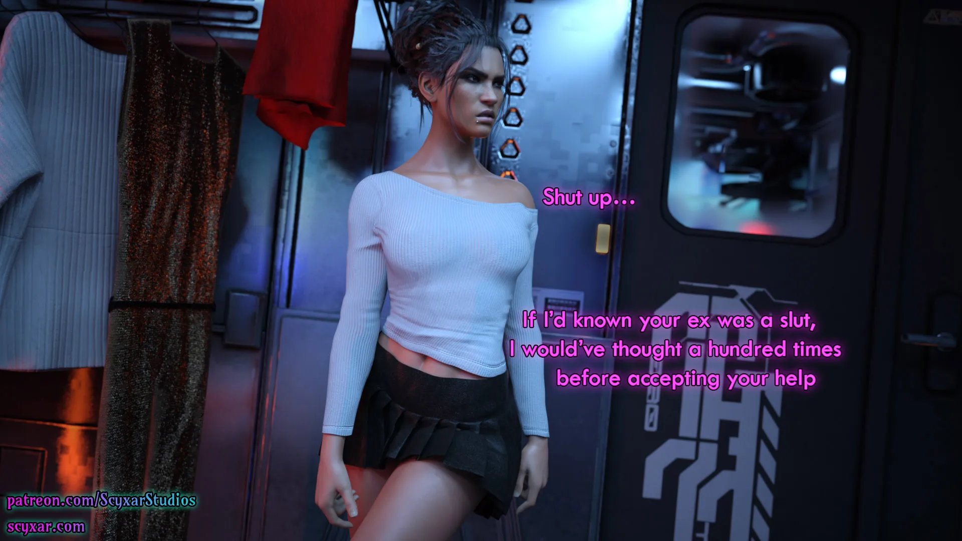 Once You Go Black, You Never Go Back (Cyberpunk) - 6 . Once You Go Black, You Never Go Back - Chapter 6 [Scyxar Studios] - Page 48