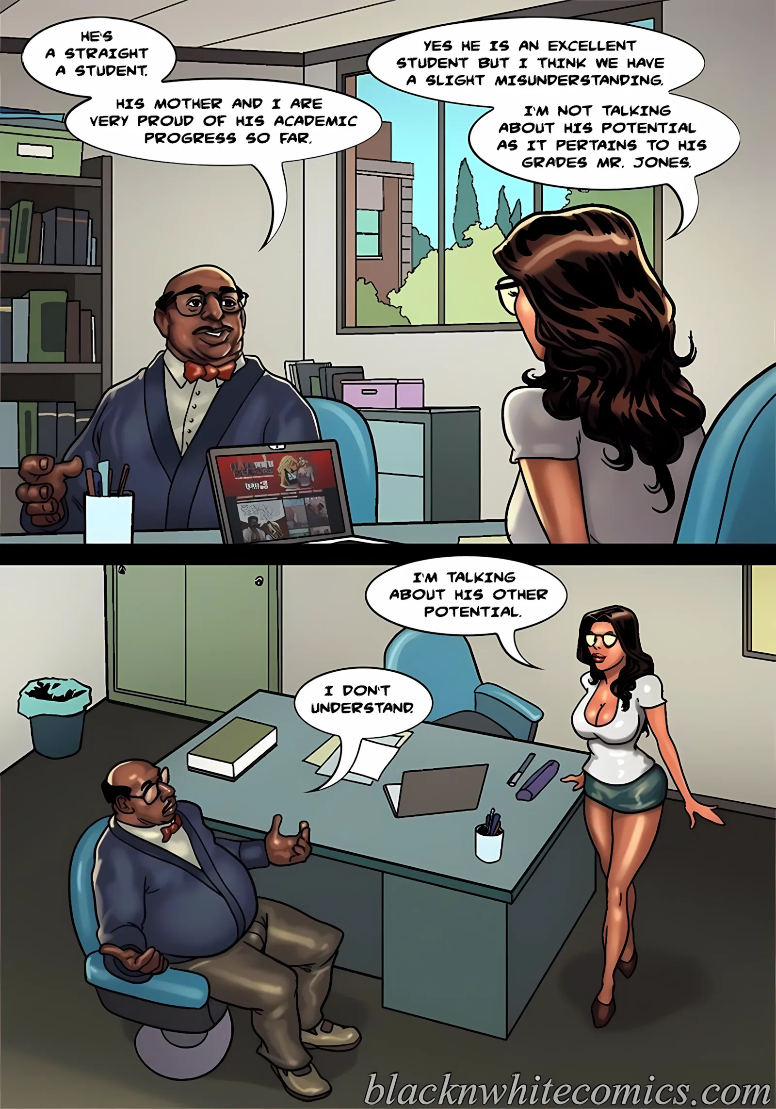 Detention [Yair] - 2 . Detention - Part 2 [BlackNWhiteComics] - Page 7