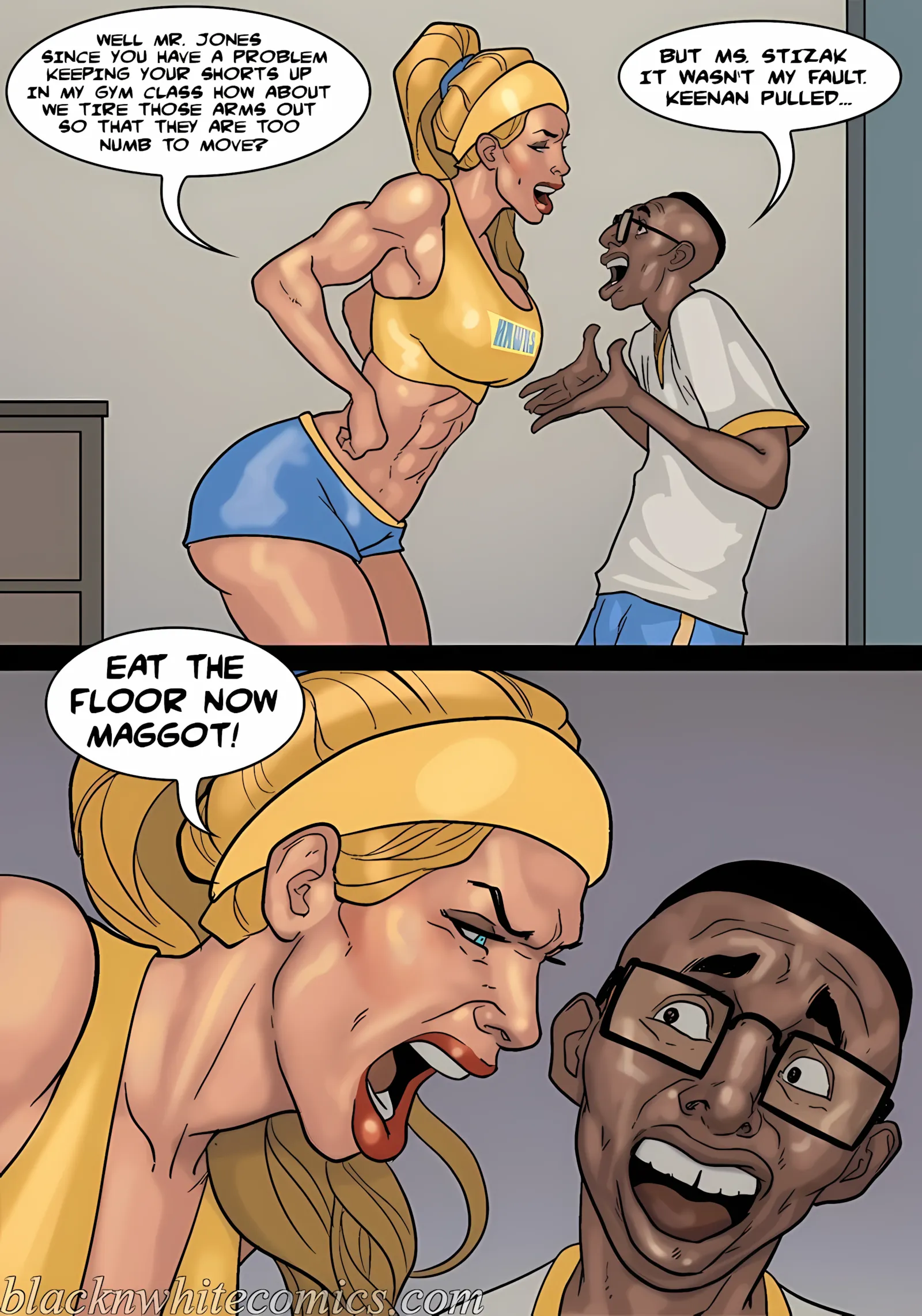 Detention [Yair] - 3 . Detention - Part 3 [BlackNWhiteComics] - Page 55