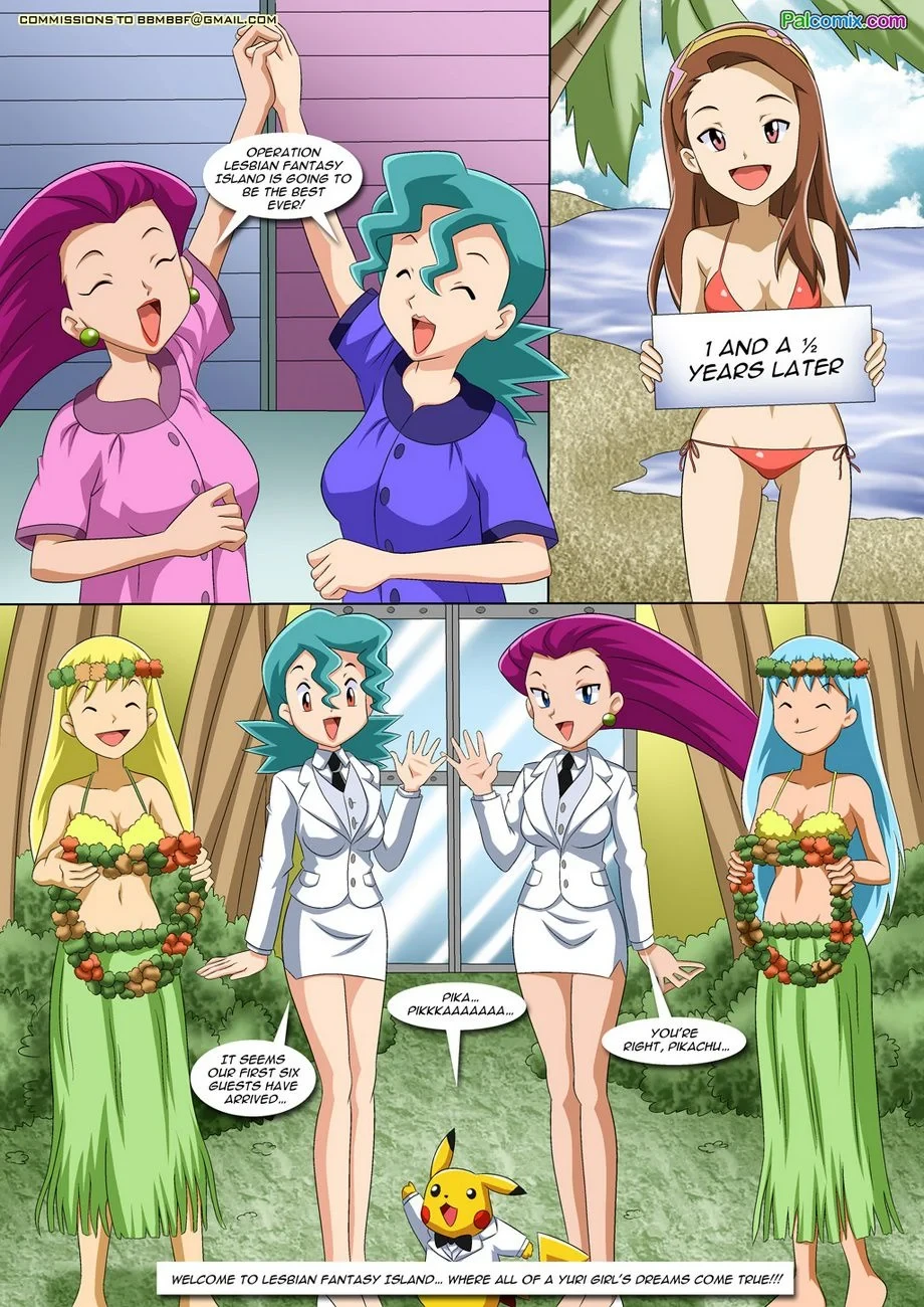 Lesbian Fantasy Island [Palcomix] - 1 . Lesbian Fantasy Island - Sora And Dawn - Chapter 1 (Digimon , Pokemon) [Palcomix] - Page 3