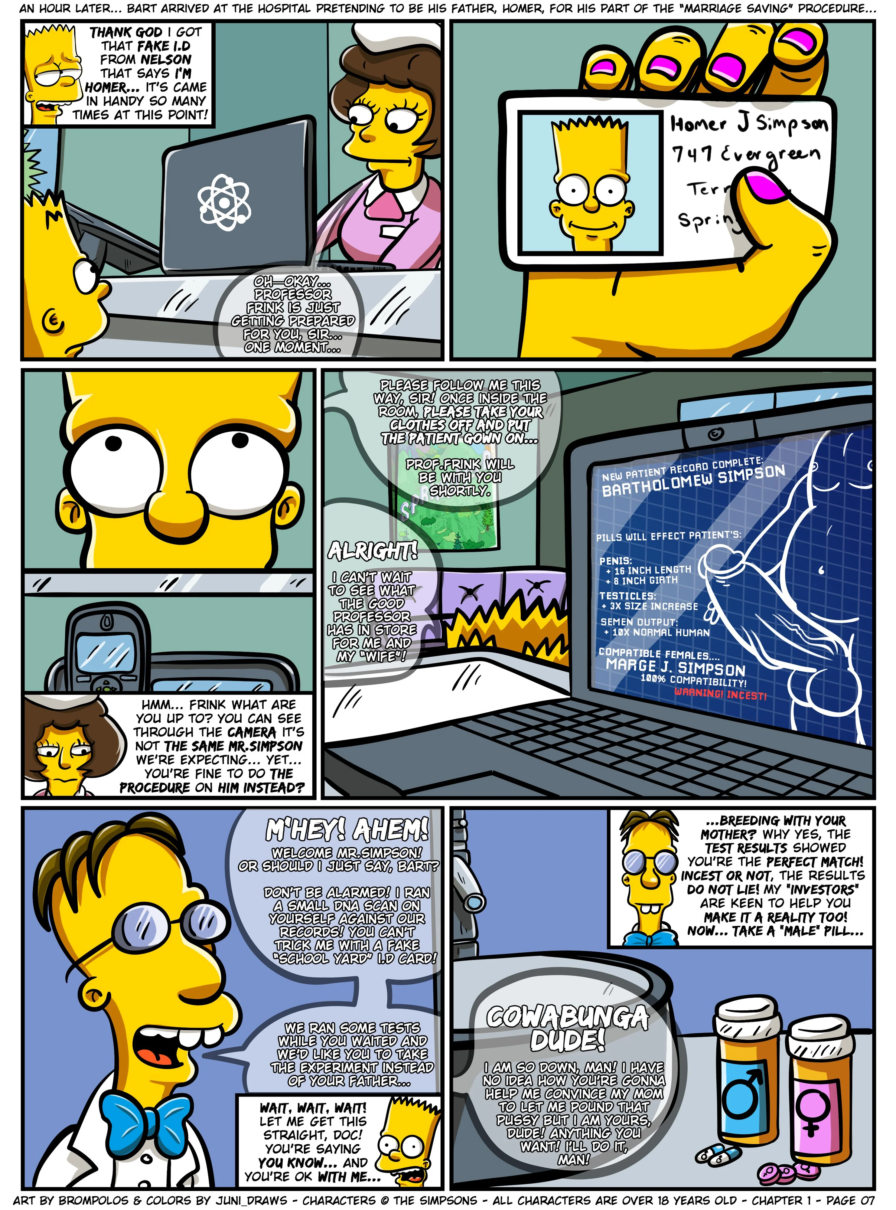 The Sexensteins (The Simpsons) - 1. The Sexensteins - Chapter 1 [Brompolos] - Page 8