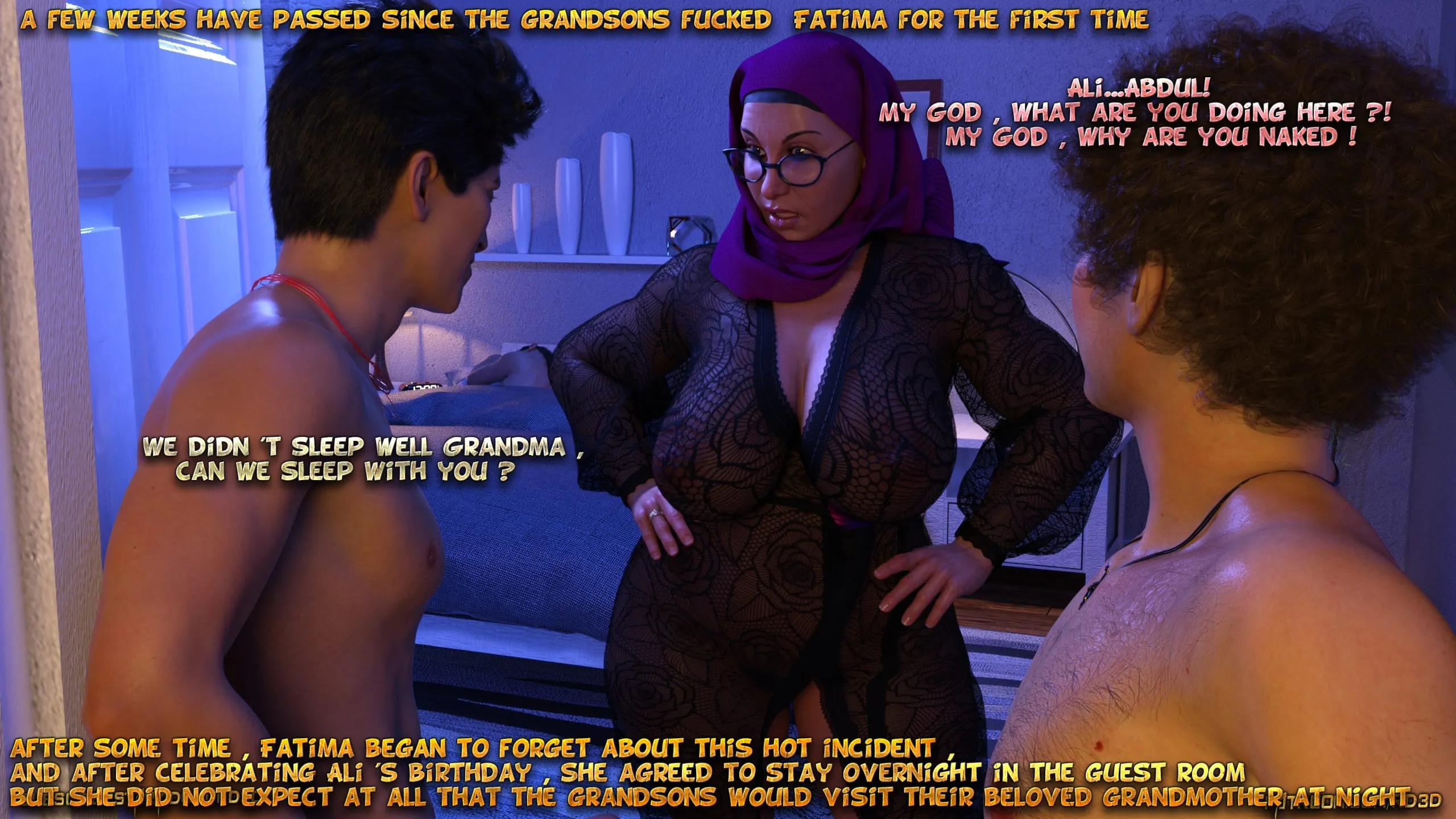 Lust Predators: Hijab Amateurs [Real-Deal 3D] - 7 . Hijab Amateures - Night Visit For Fatima 1 - Chapter 7 - Page 2