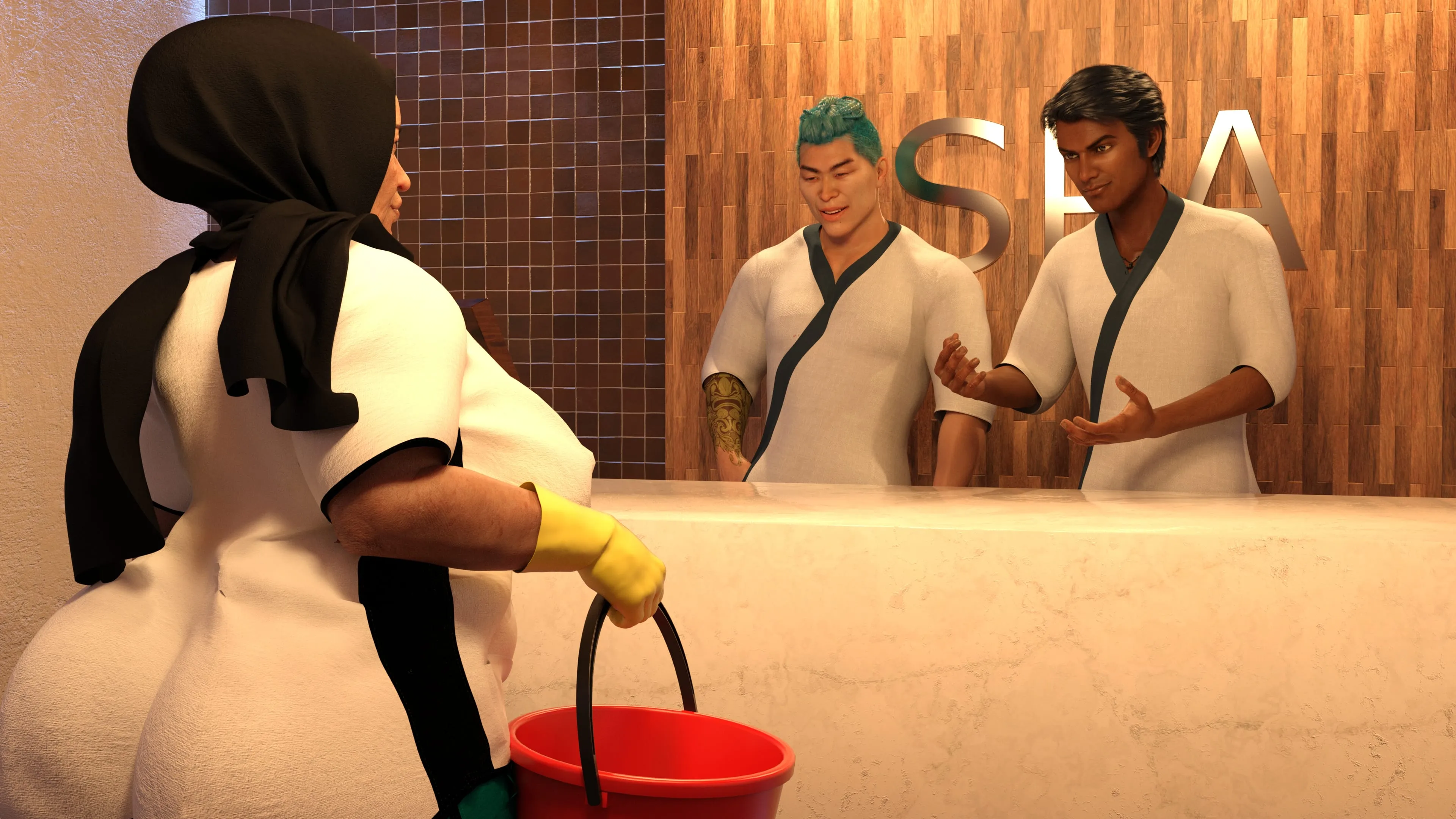 Lust Predators: Hijab Amateurs [Real-Deal 3D] - 11.5 . Hijab Amatures - Spa - Chapter 11 - Page 6