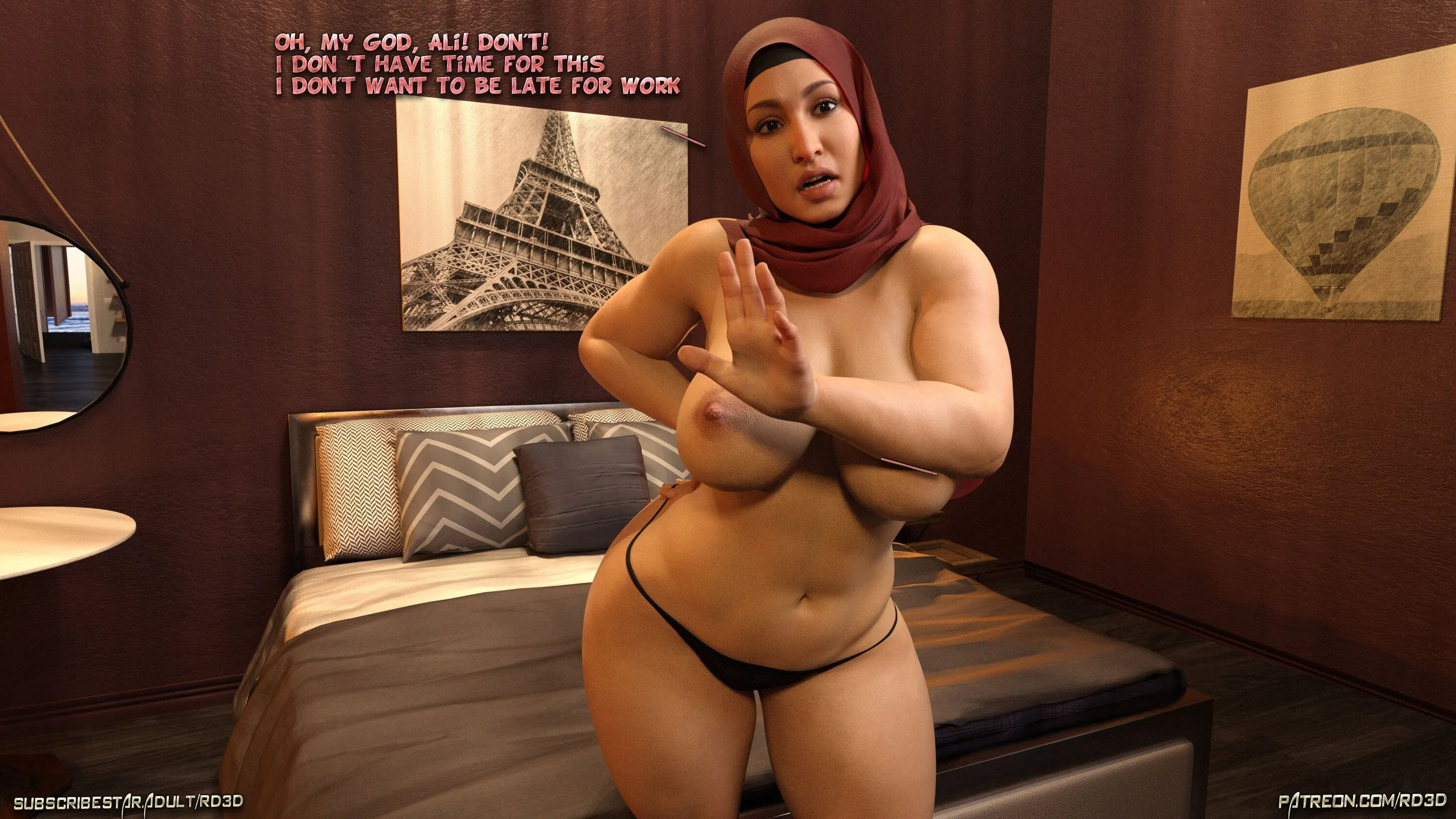 Lust Predators: Hijab Amateurs [Real-Deal 3D] - 6 . Hijab Amatures - Mrs. Assad - One Dya Story - Chapter 6 - Page 7