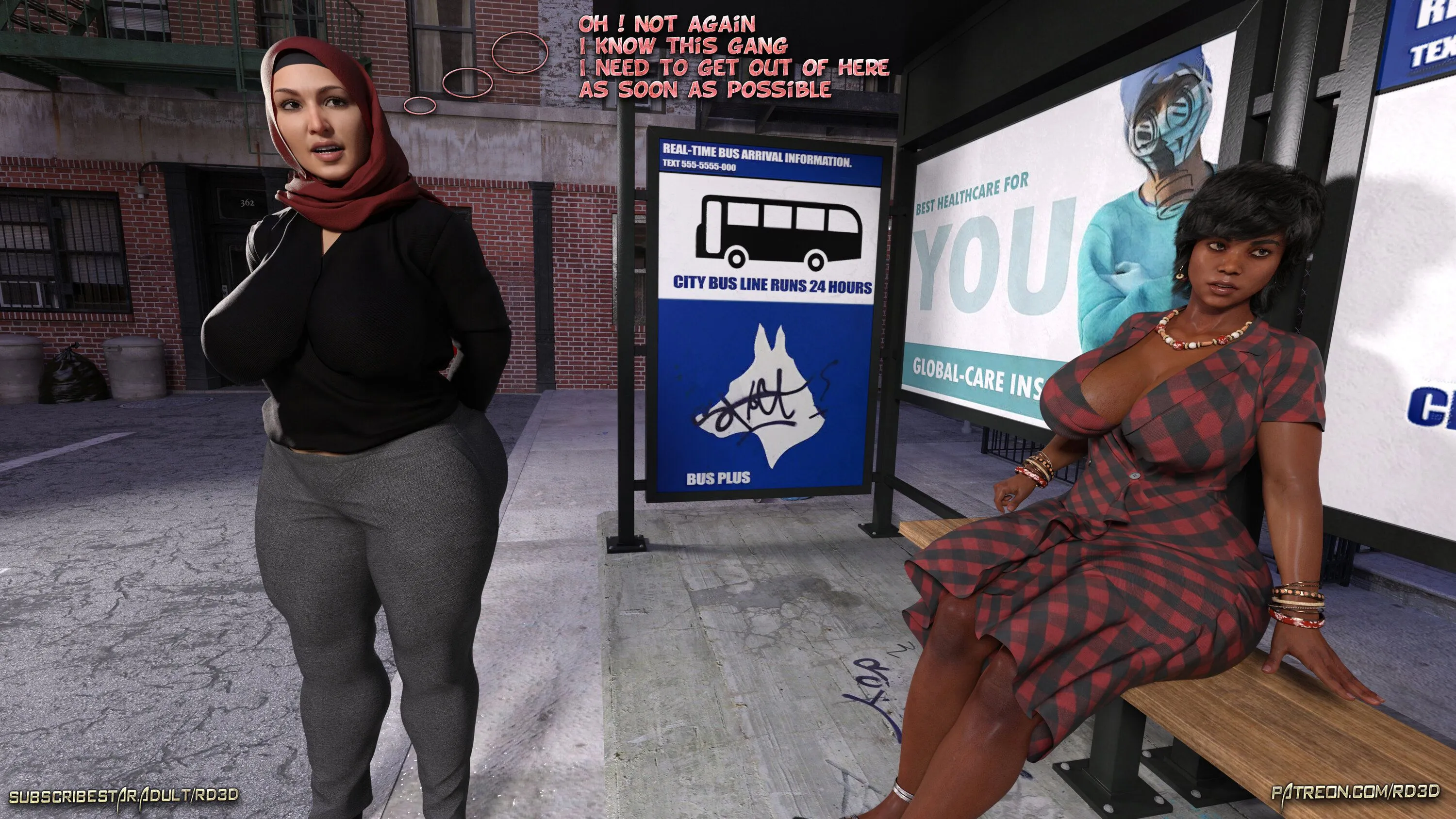 Lust Predators: Hijab Amateurs [Real-Deal 3D] - 6 . Hijab Amatures - Mrs. Assad - One Dya Story - Chapter 6 - Page 54