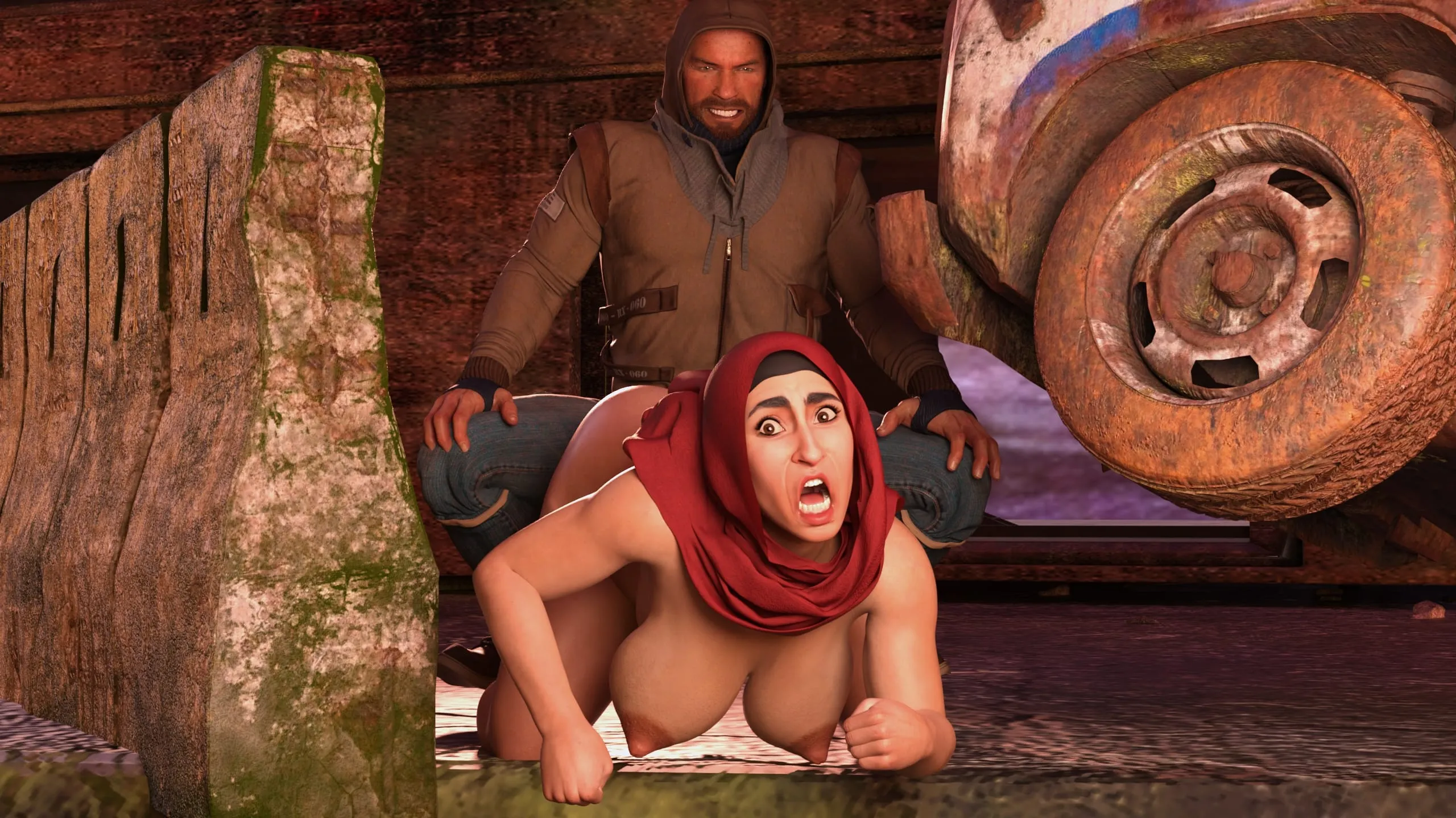 Lust Predators: Hijab Amateurs [Real-Deal 3D] - 10 . Hijab Amatures - Lust Wasteland - Chapter 10 - Page 35