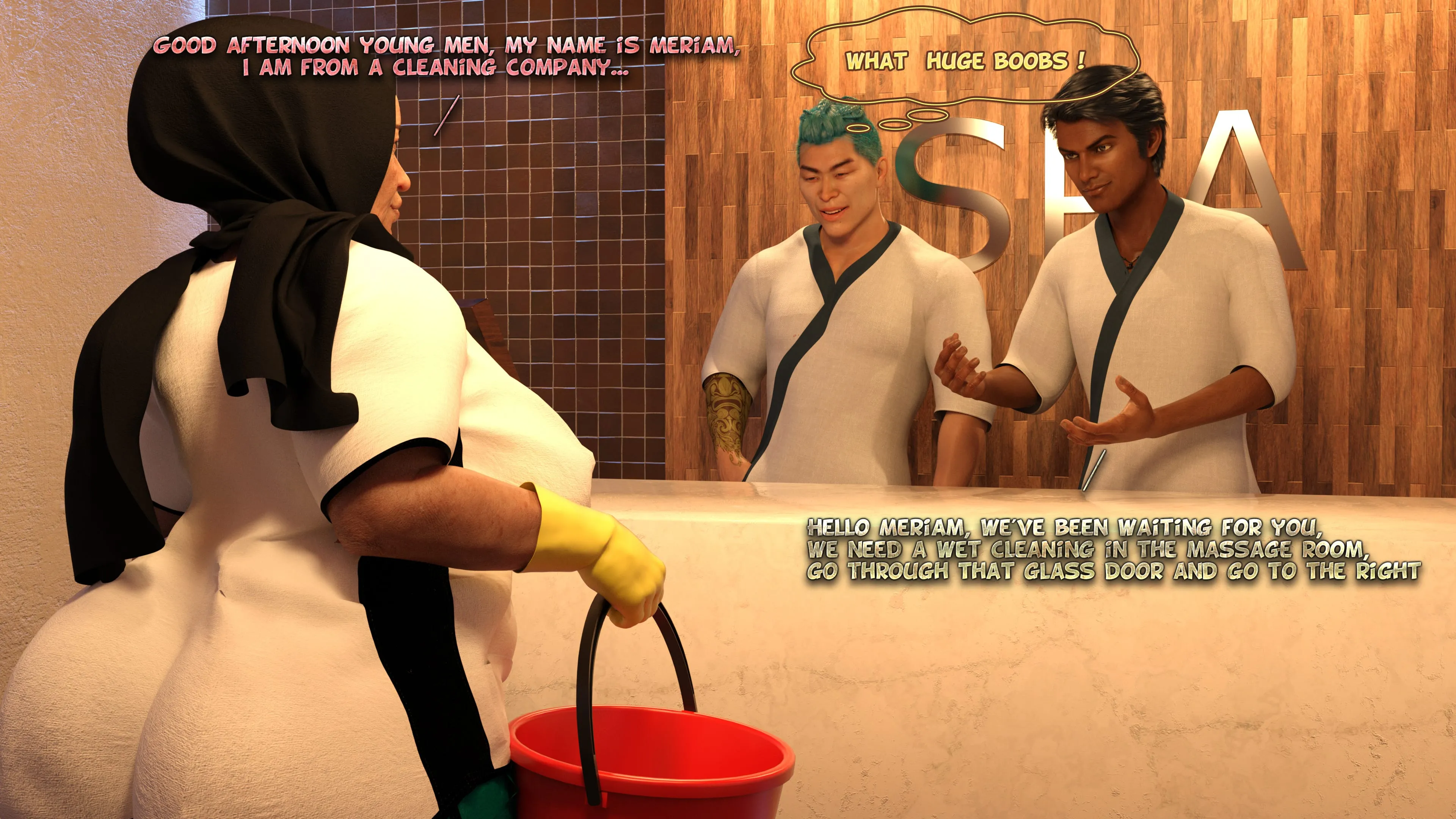 Lust Predators: Hijab Amateurs [Real-Deal 3D] - 11 . Hijab Amatures - Spa - Chapter 11 - Page 6