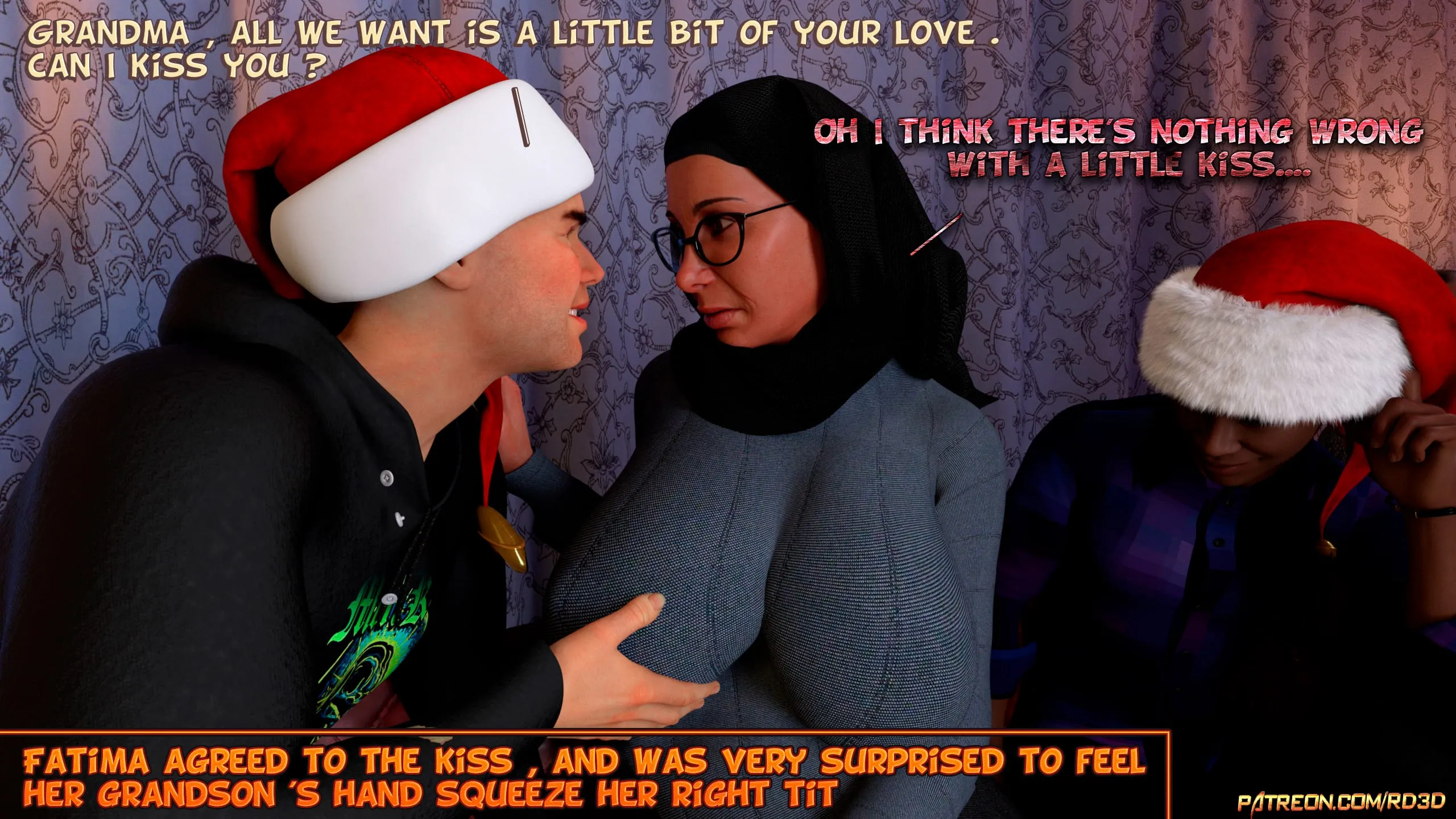 Lust Predators: Hijab Amateurs [Real-Deal 3D] - 13 . Hijab Amatures - Gift for Grandma - Chapter 13 - Page 12
