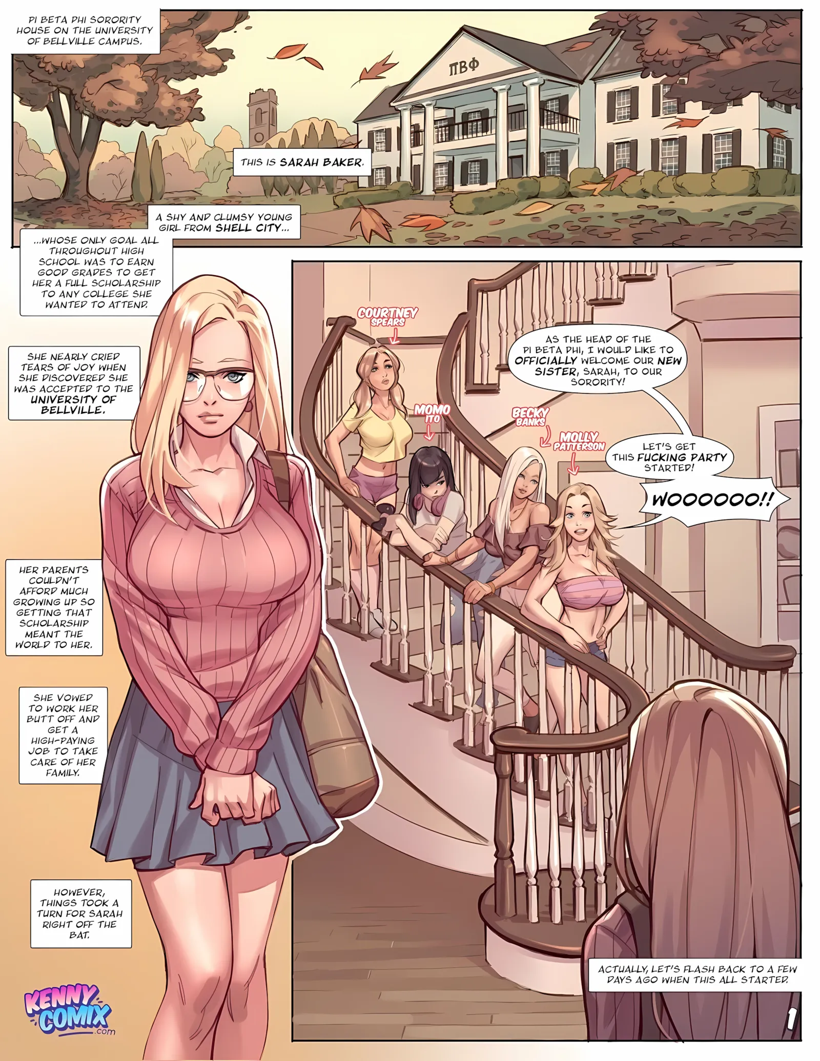 Naughty Sorority- The New Pledge [Kennycomix] - 1. Naughty Sorority- The New Pledge (Voidwave) - Page 2