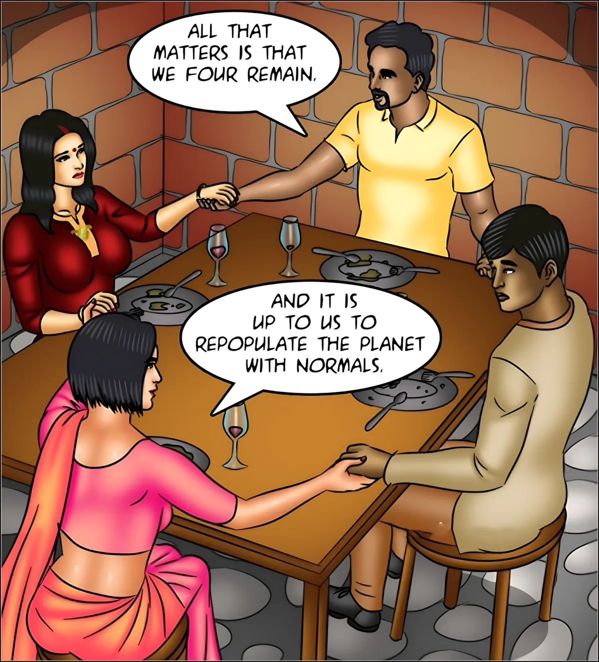 Savita Bhabhi 141-153 [Kirtu] - Savita Bhabhi Episode 151 - The Last Woman on Earth - Page 114