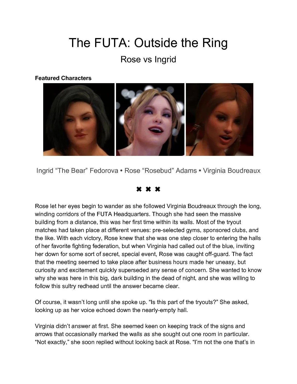 Outside Of The Ring [SquarePeg3D] - 20.5 . Outside Of The Ring - Room 217 - Text Only - Page 1