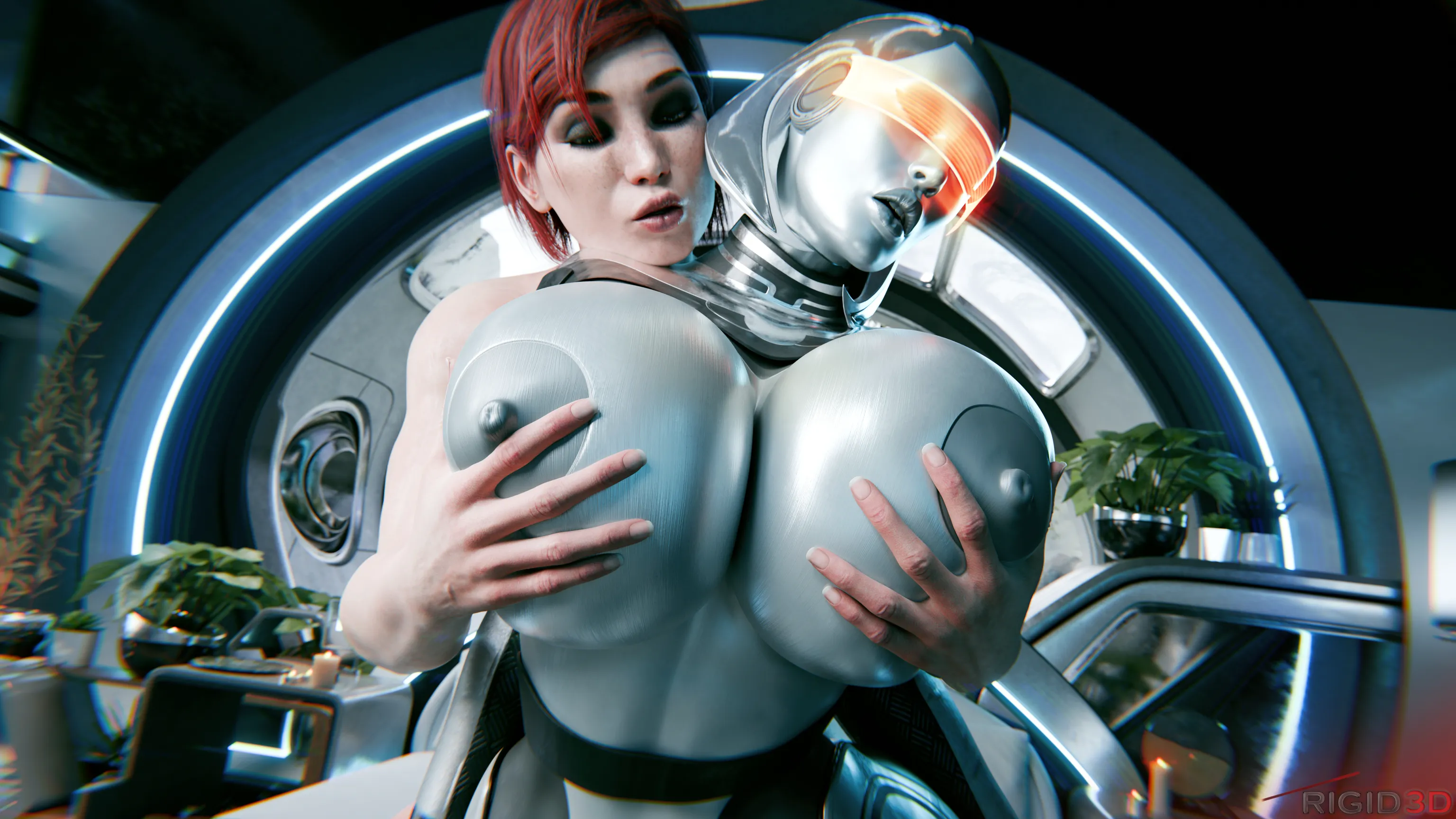 Femshep x Miranda [Rigid3D] - 2 . Futa Femshep x EDI (Mass Effect) - Page 2