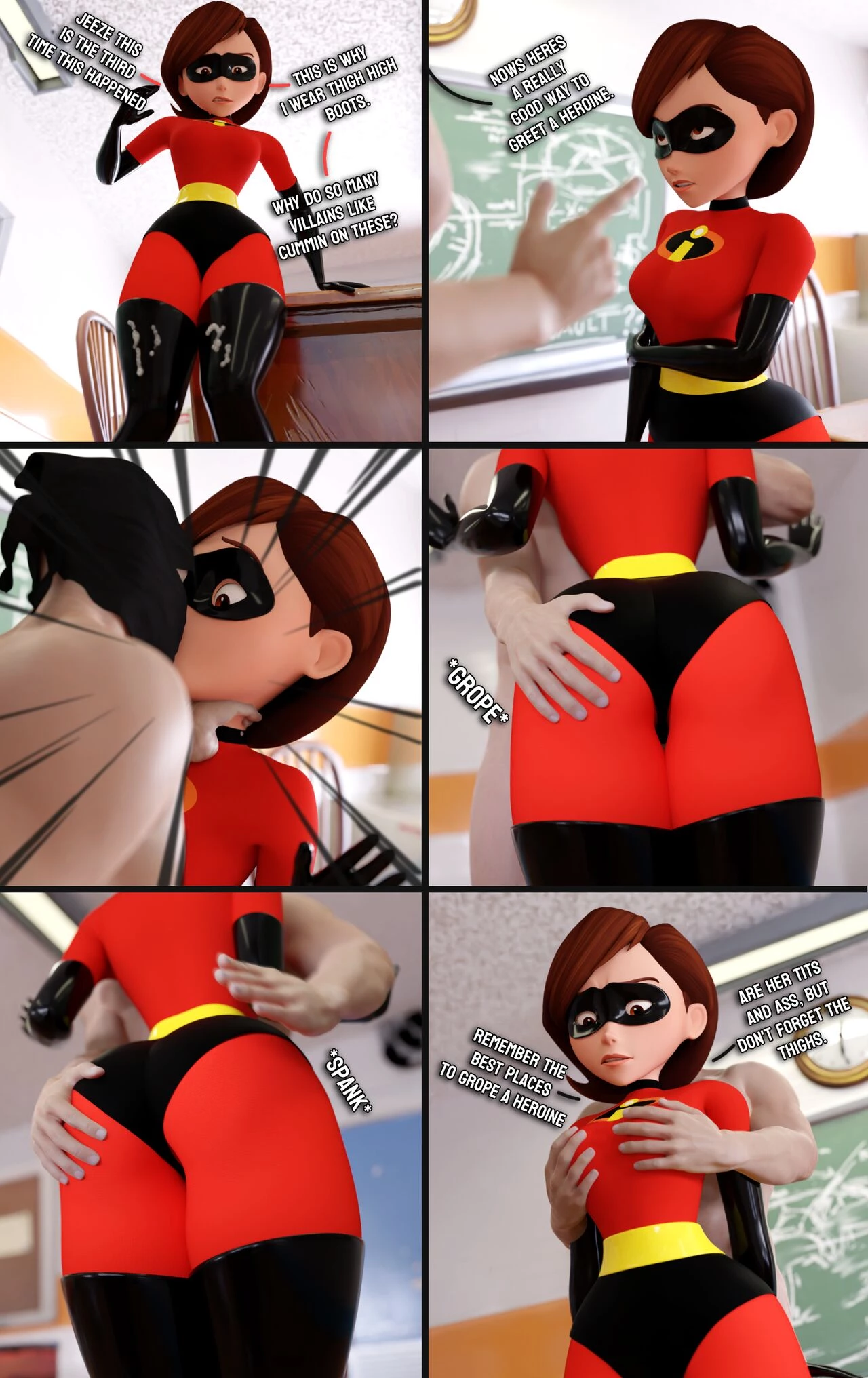 How to defeat a Heroine, with Elastigirl [Smitty] - 1. How to defeat a Heroine, with Elastigirl - Page 4