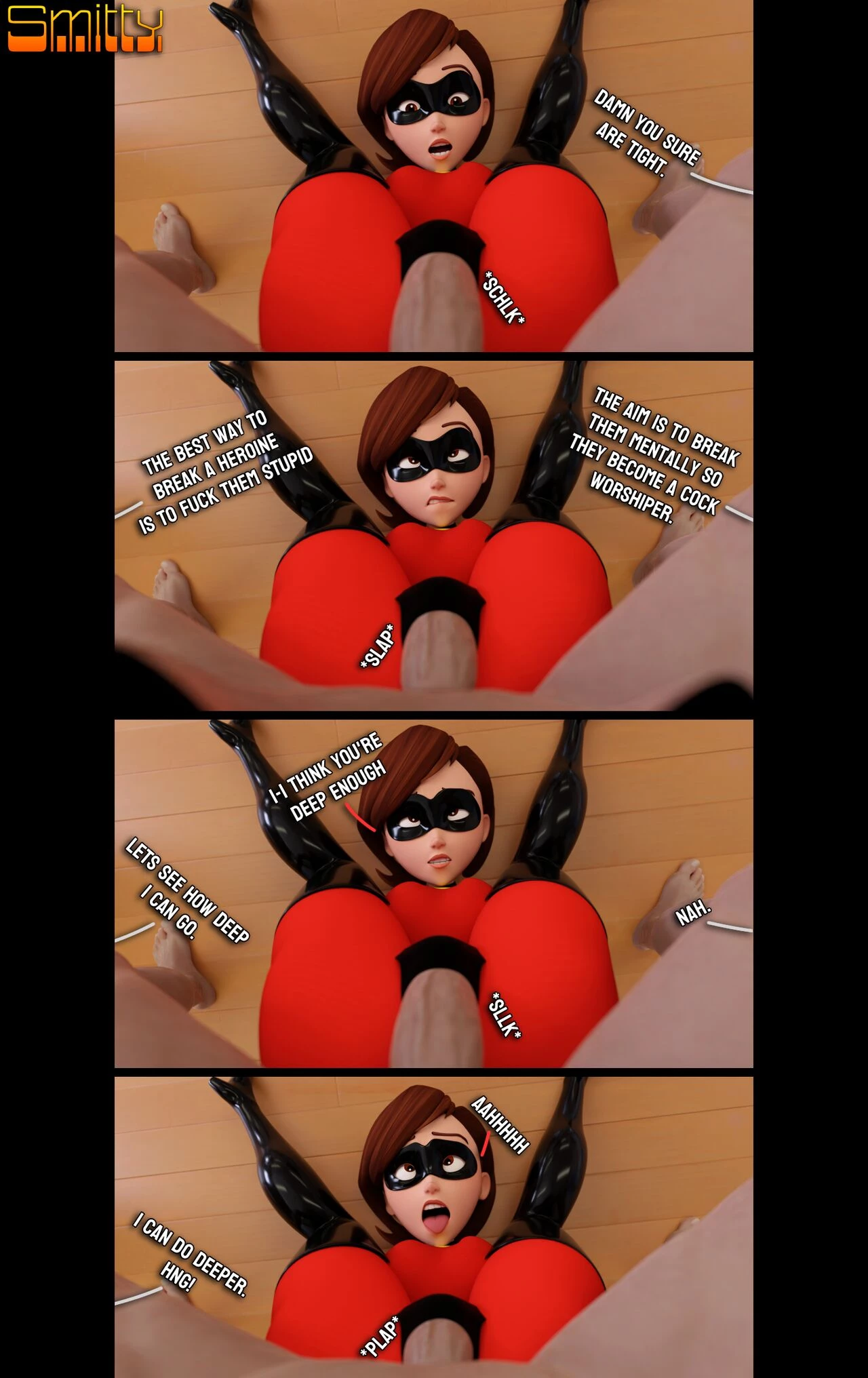 How to defeat a Heroine, with Elastigirl [Smitty] - 1. How to defeat a Heroine, with Elastigirl - Page 8