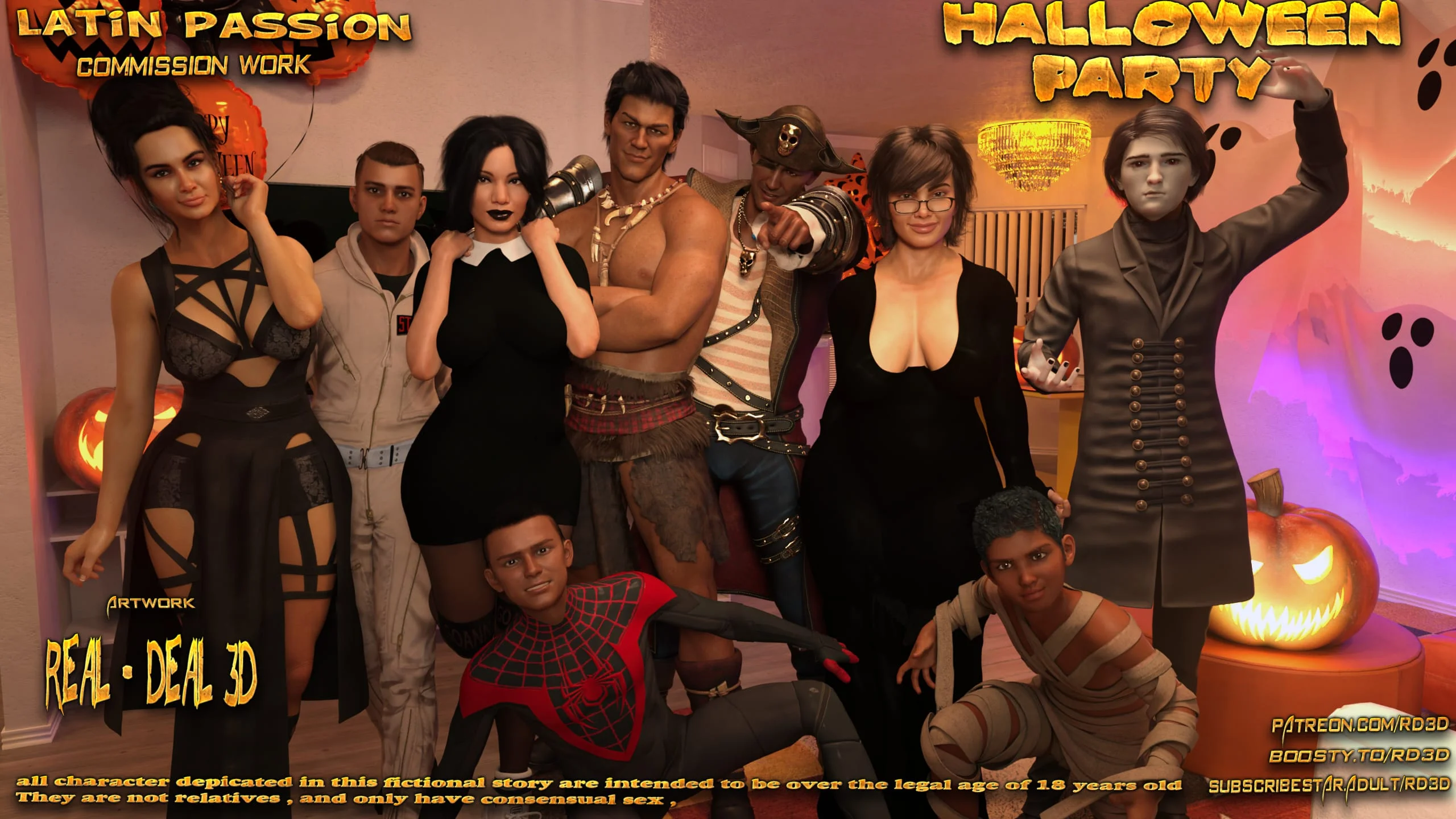 Latin Passion [Real-Deal 3D] - 0.2 . Latin Passion - Halloween Party - Page 1