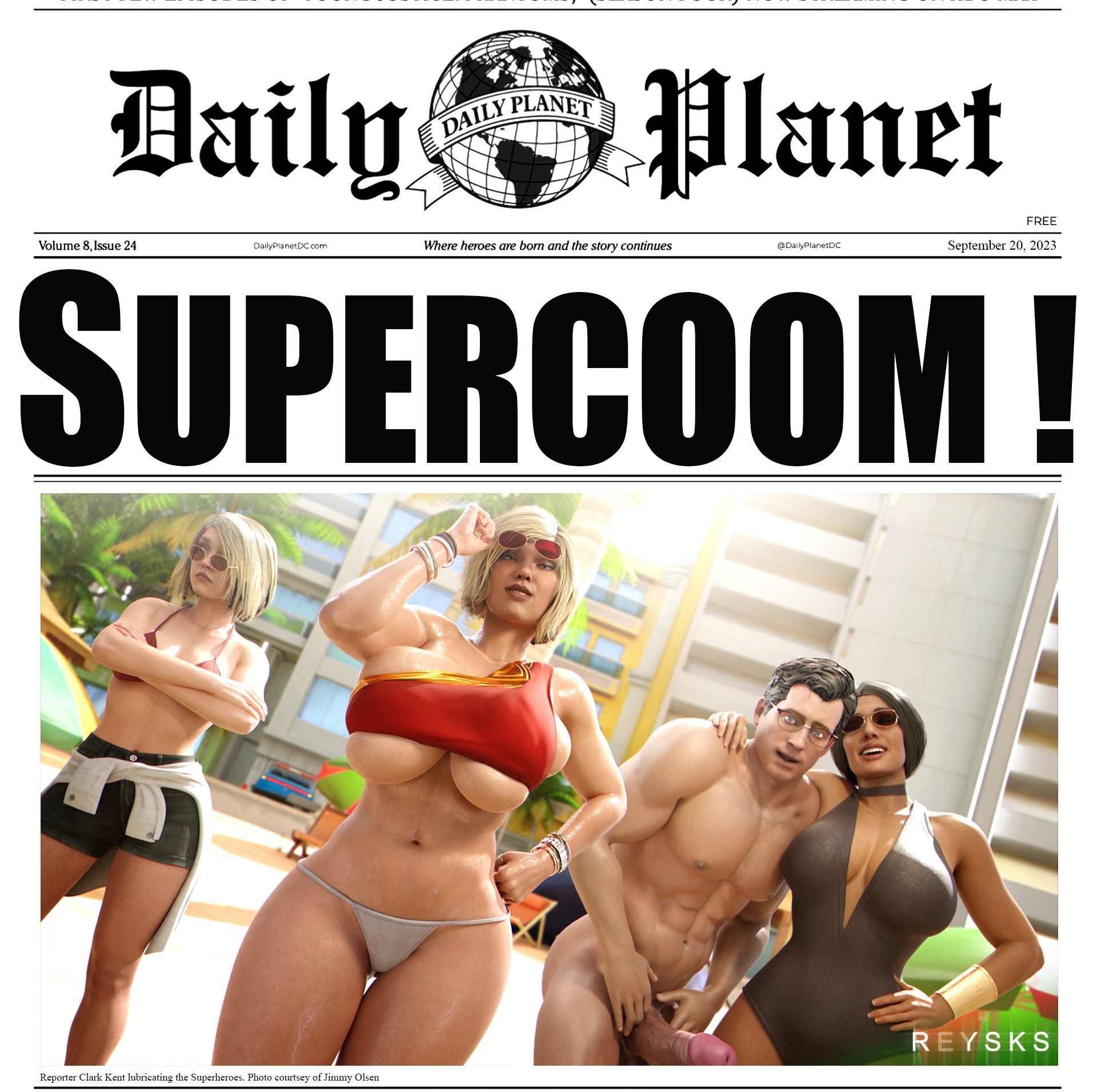 Supercoom! – Superman [Rysketches] – Supercoom! – Superman  | 3D Adult Porn Comics