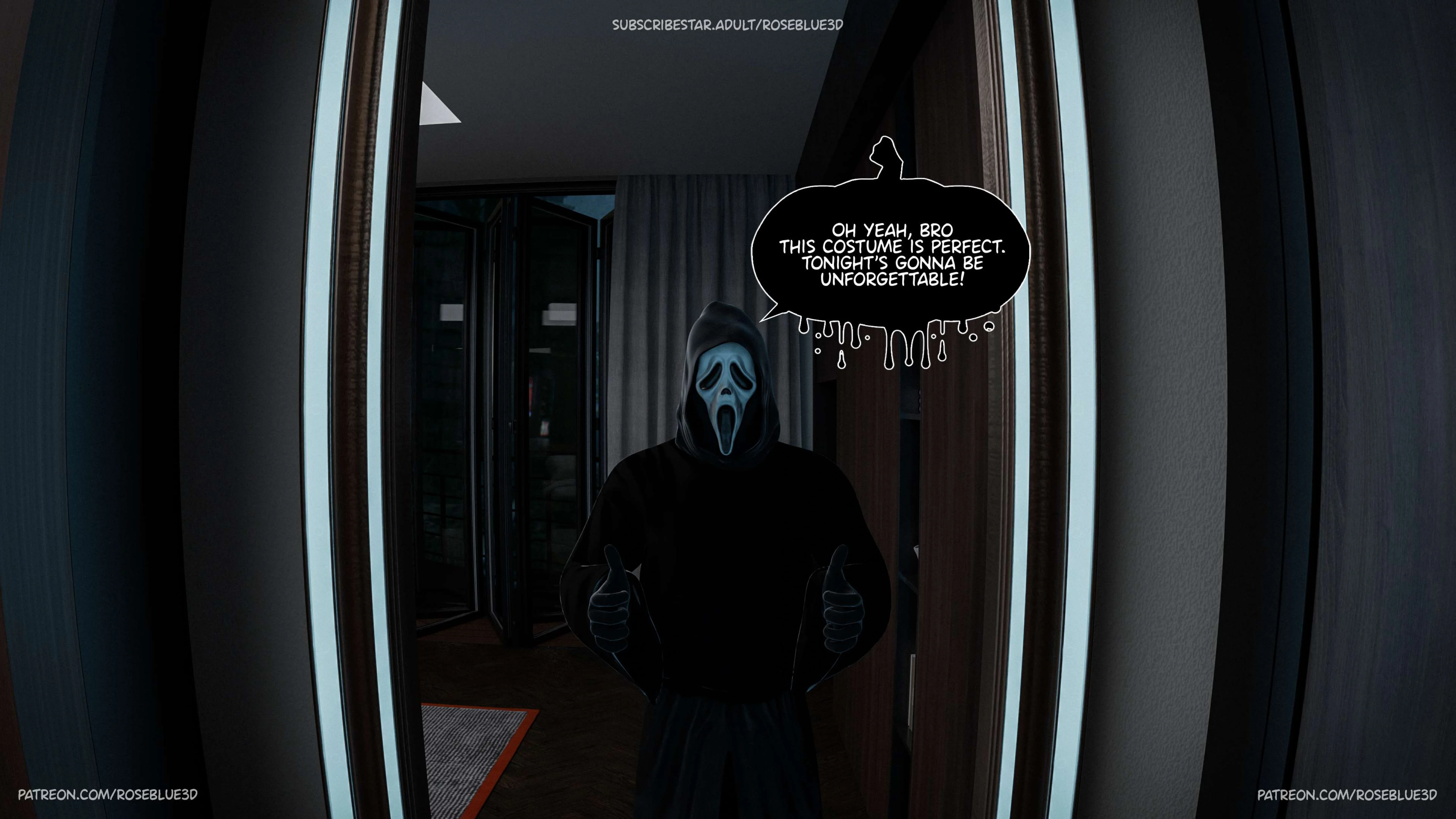 My Neighbor’s Widow  [RoseBlue3D] - 47.5 . My Neighbor's Widow - Halloween Special - Ch.47.5 - Page 3