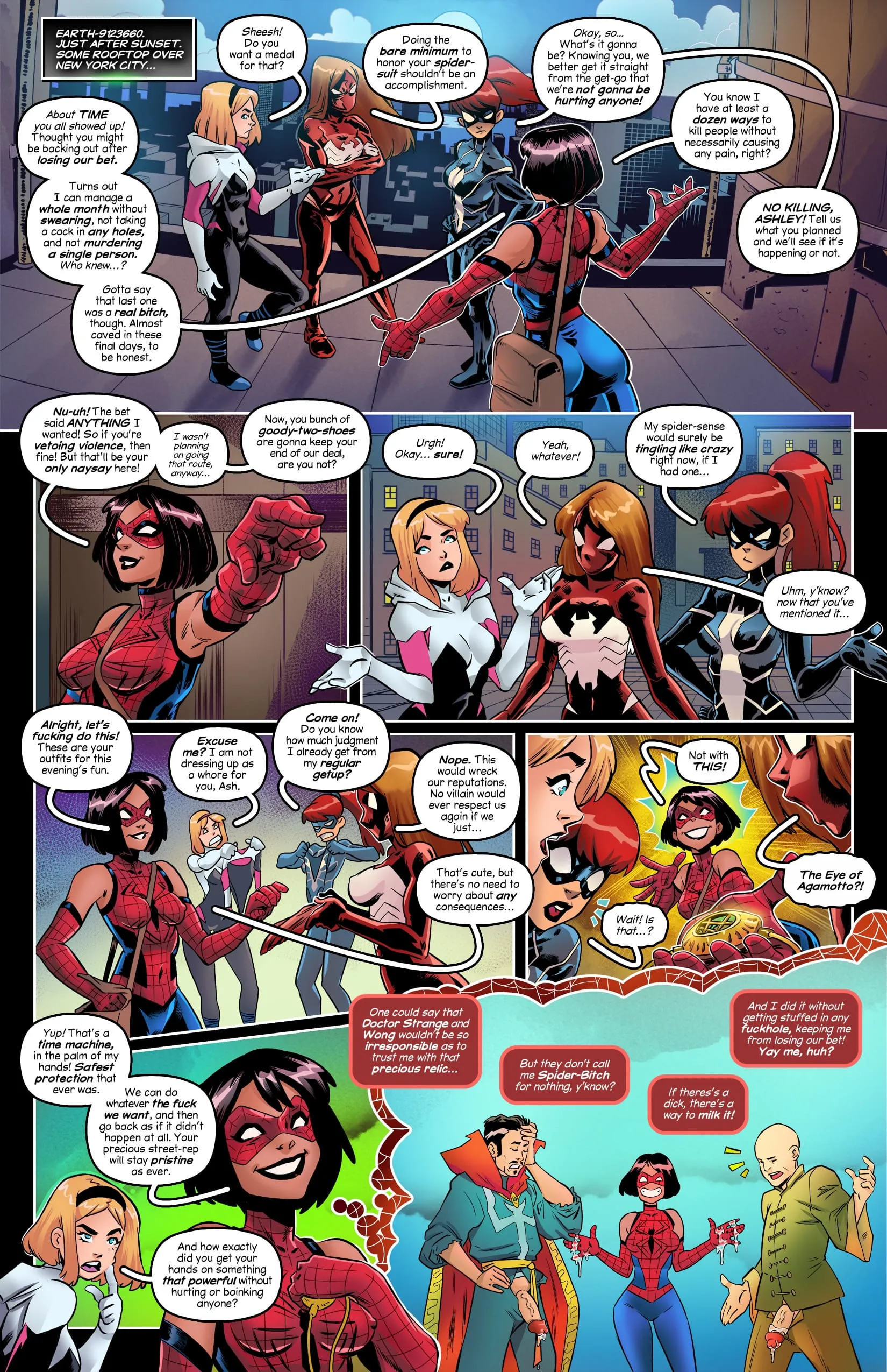 Sluttish Spider Bitches’ Night Out (Spider-Man, X-Men) - 1 . Sluttish Spider Bitches’ Night Out - Chapter 1 - Page 3