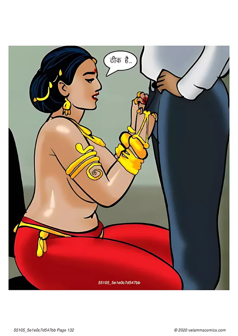 Velamma Hindi Episodes – वेलम्मा हिंदी - 65. Velamma Episode 65 Hindi – Bank Vault me fans gyi (बैंक वॉल्ट में फंस गयी) - Page 132
