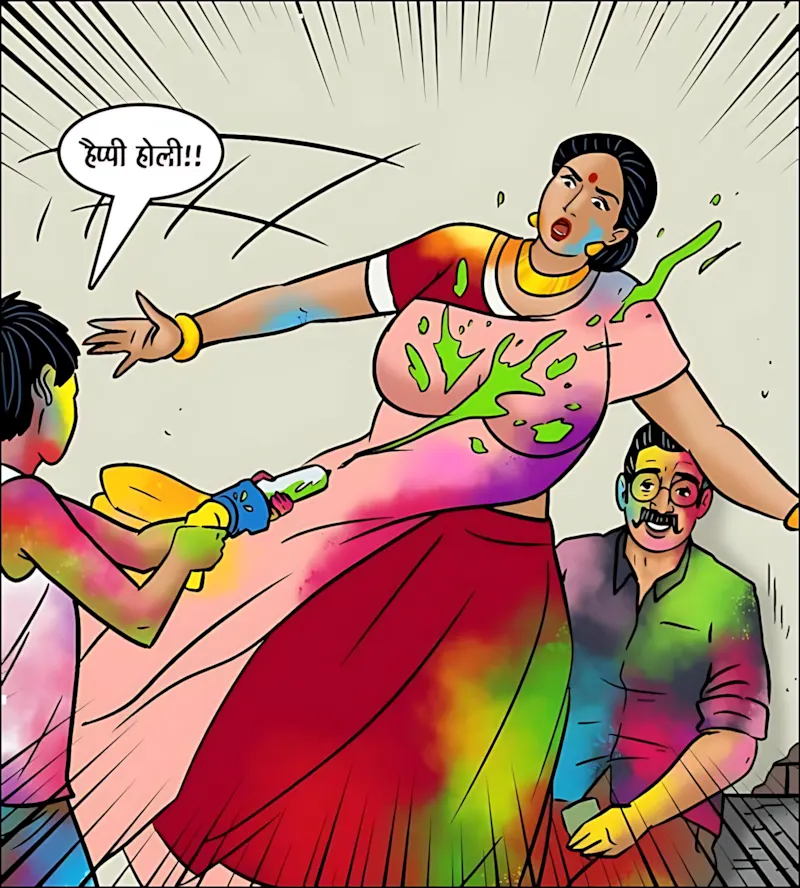 Velamma Hindi Episodes – वेलम्मा हिंदी - 102. Velamma Episode 102 Hindi - होली में भांग का रंग - Page 80