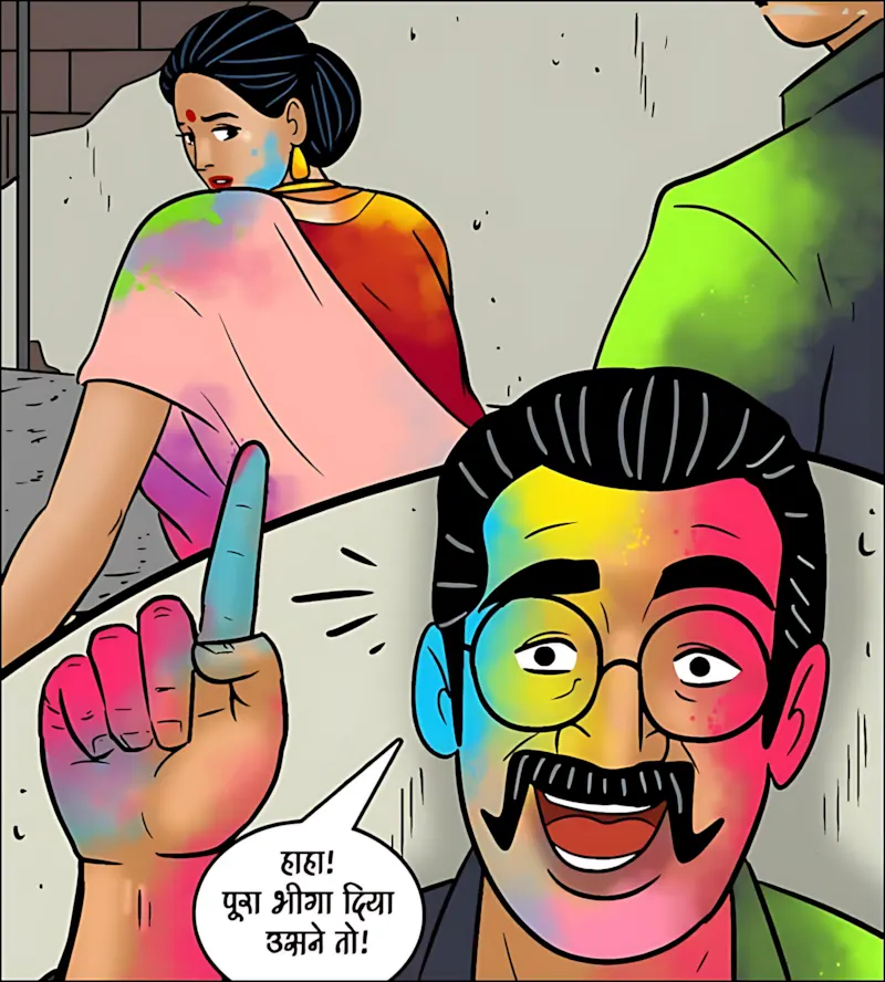 Velamma Hindi Episodes – वेलम्मा हिंदी - 102. Velamma Episode 102 Hindi - होली में भांग का रंग - Page 81