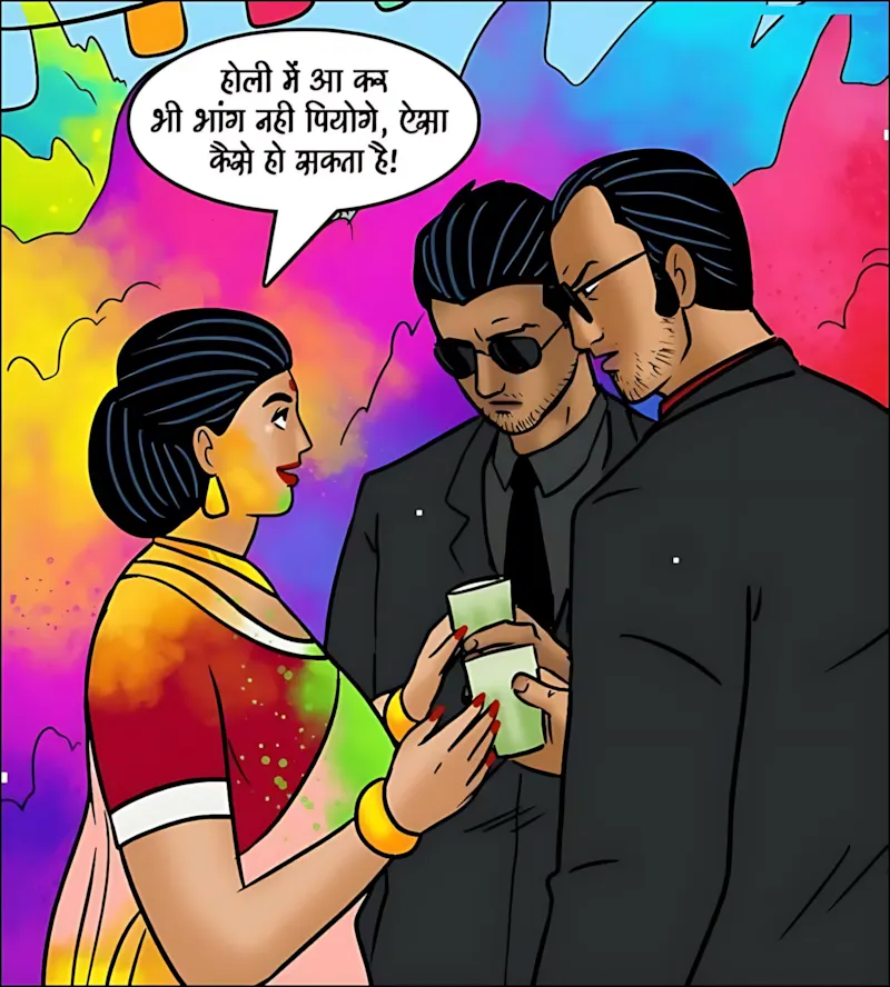 Velamma Hindi Episodes – वेलम्मा हिंदी - 102. Velamma Episode 102 Hindi - होली में भांग का रंग - Page 90