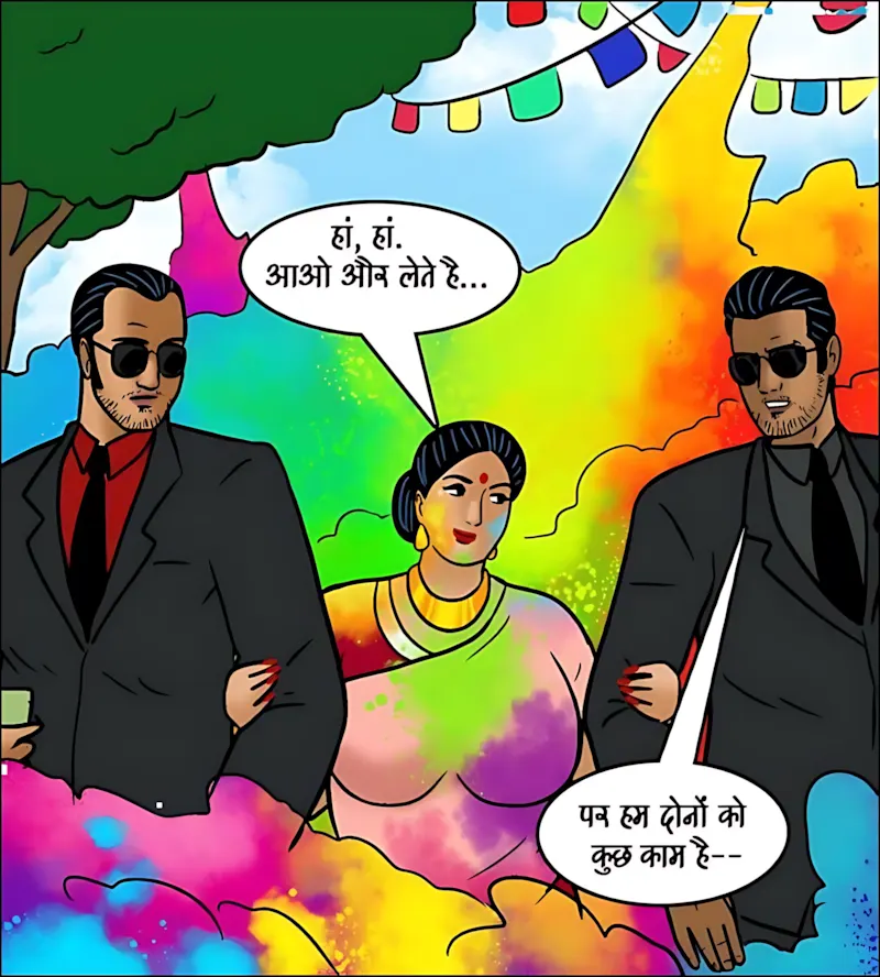 Velamma Hindi Episodes – वेलम्मा हिंदी - 102. Velamma Episode 102 Hindi - होली में भांग का रंग - Page 92