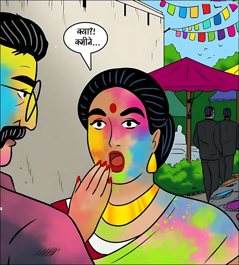 Velamma Hindi Episodes – वेलम्मा हिंदी - 102. Velamma Episode 102 Hindi - होली में भांग का रंग - Page 140