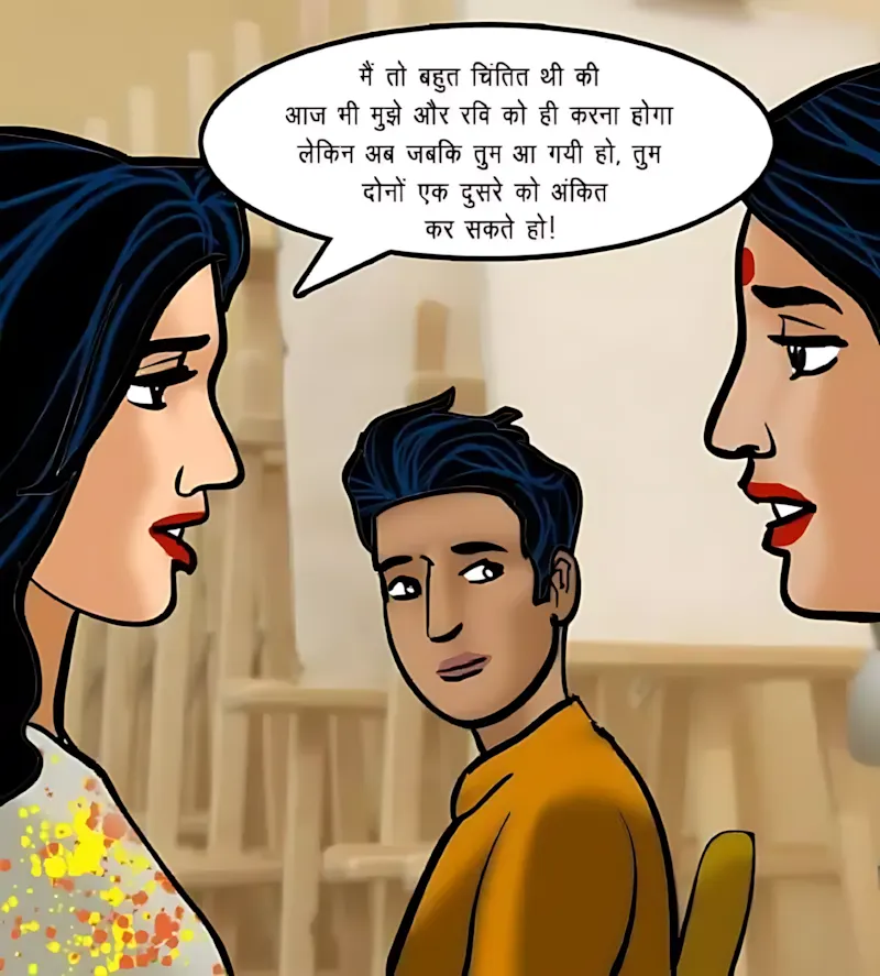 Velamma Hindi Episodes – वेलम्मा हिंदी - 62. Velamma Episode 62 Hindi – Ek Kalatmak Rachna (कला का नमूना) - Page 49