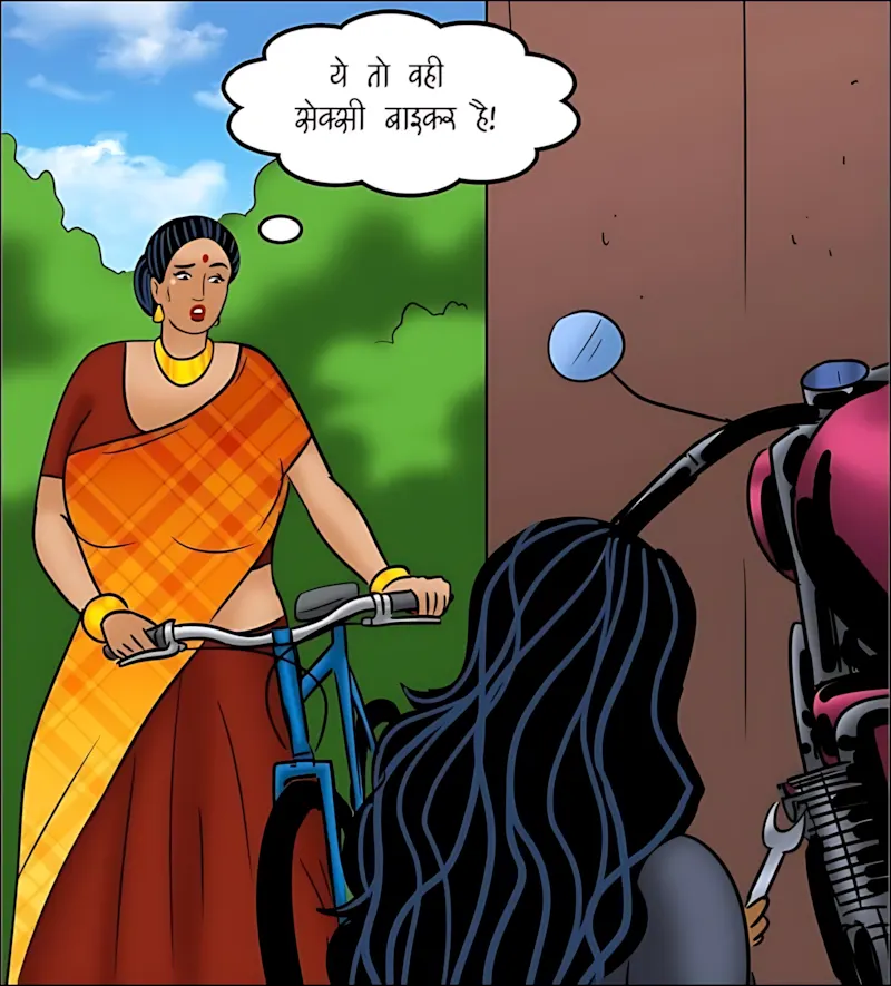 Velamma Hindi Episodes – वेलम्मा हिंदी - 119. Velamma Episode 119 Hindi - वेलम्मा बनी बाइकर - Page 9