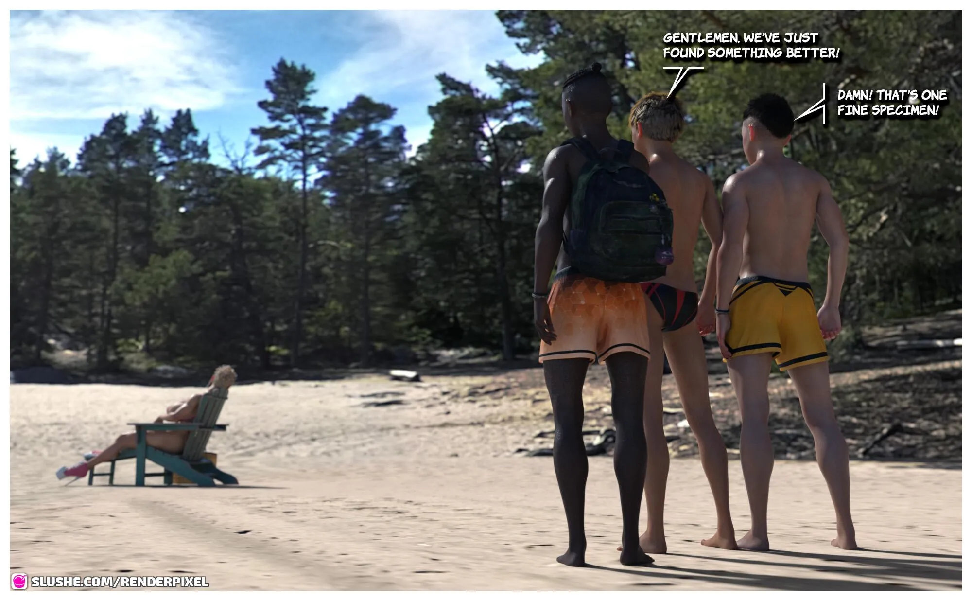 Beach Threesome [RenderPixel] - 2 . The Fan - Page 2