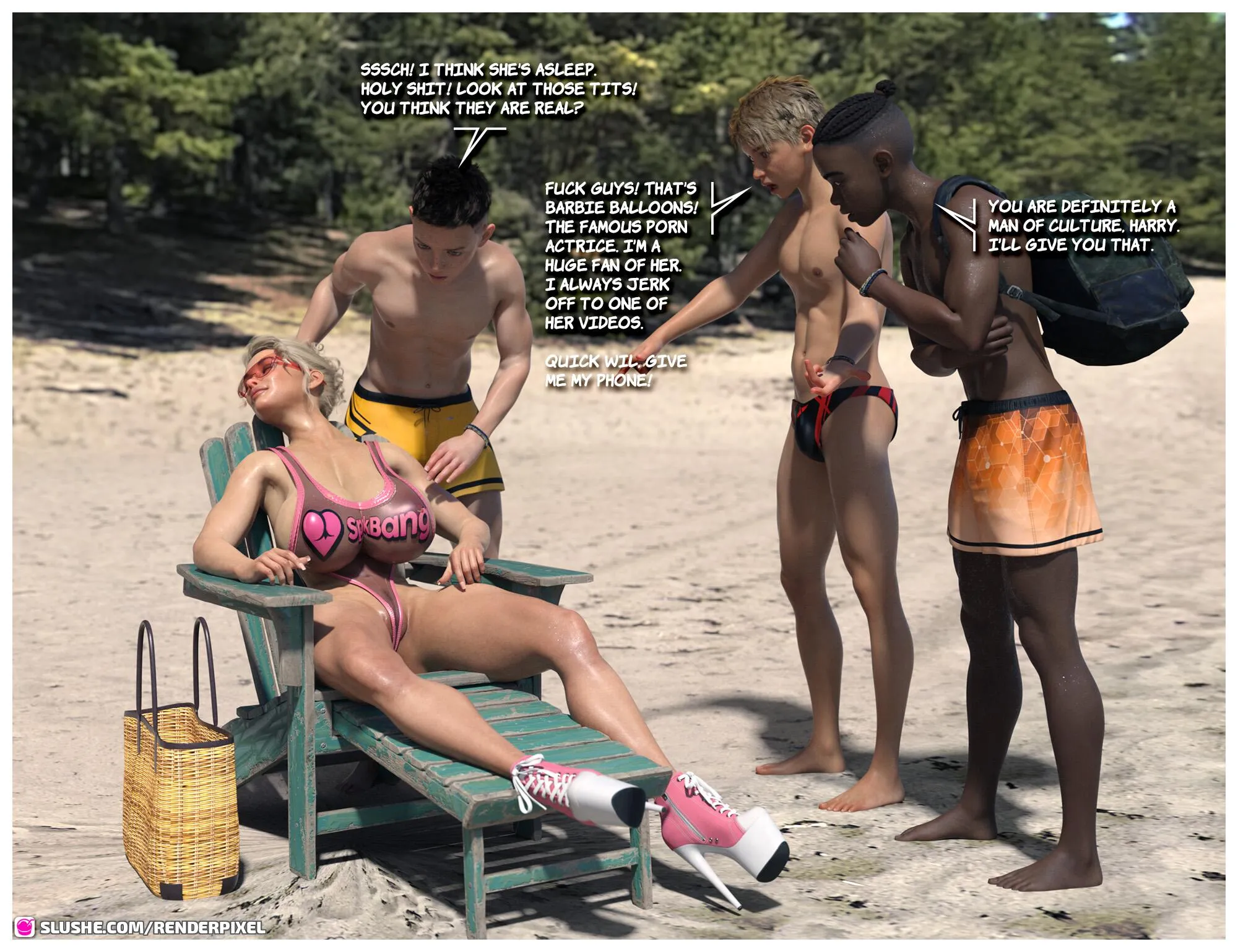 Beach Threesome [RenderPixel] - 2 . The Fan - Page 3