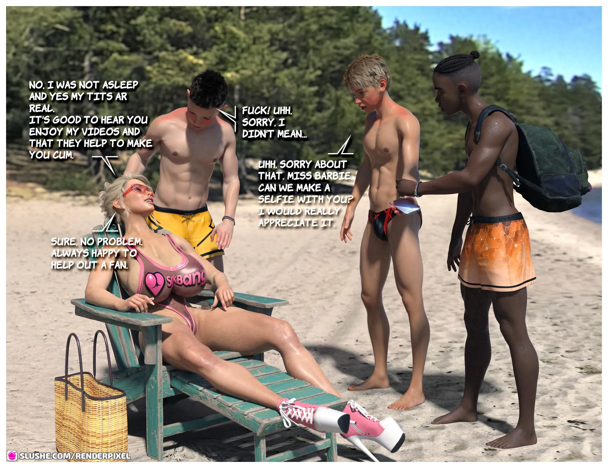 Beach Threesome [RenderPixel] - 2 . The Fan - Page 4